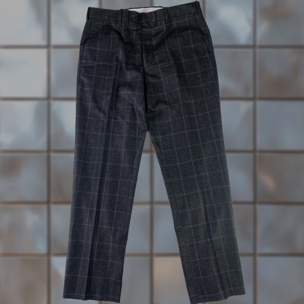 Vintage Zignone Pants Wool Cashmere Charcoal Gray Cuffs Career Work 34x30 Size US 34 / EU 50 - 1 Thumbnail