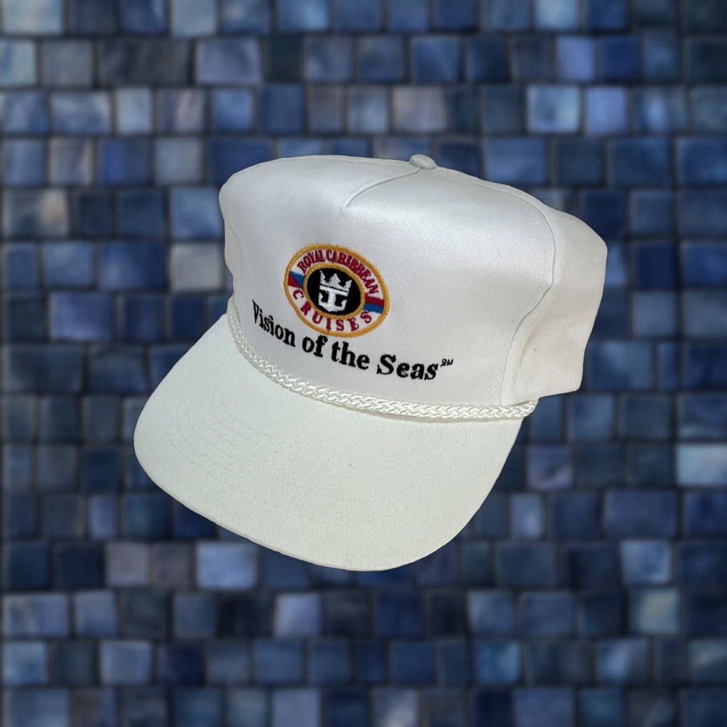 Vintage Royal Caribbean Vision Of The Seas Hat Snapback Trucker Cap Baseball Cap Adjustable Blue Twill Cotton Men MENS Travel Casual Shirt? Size ONE SIZE - 1 Thumbnail
