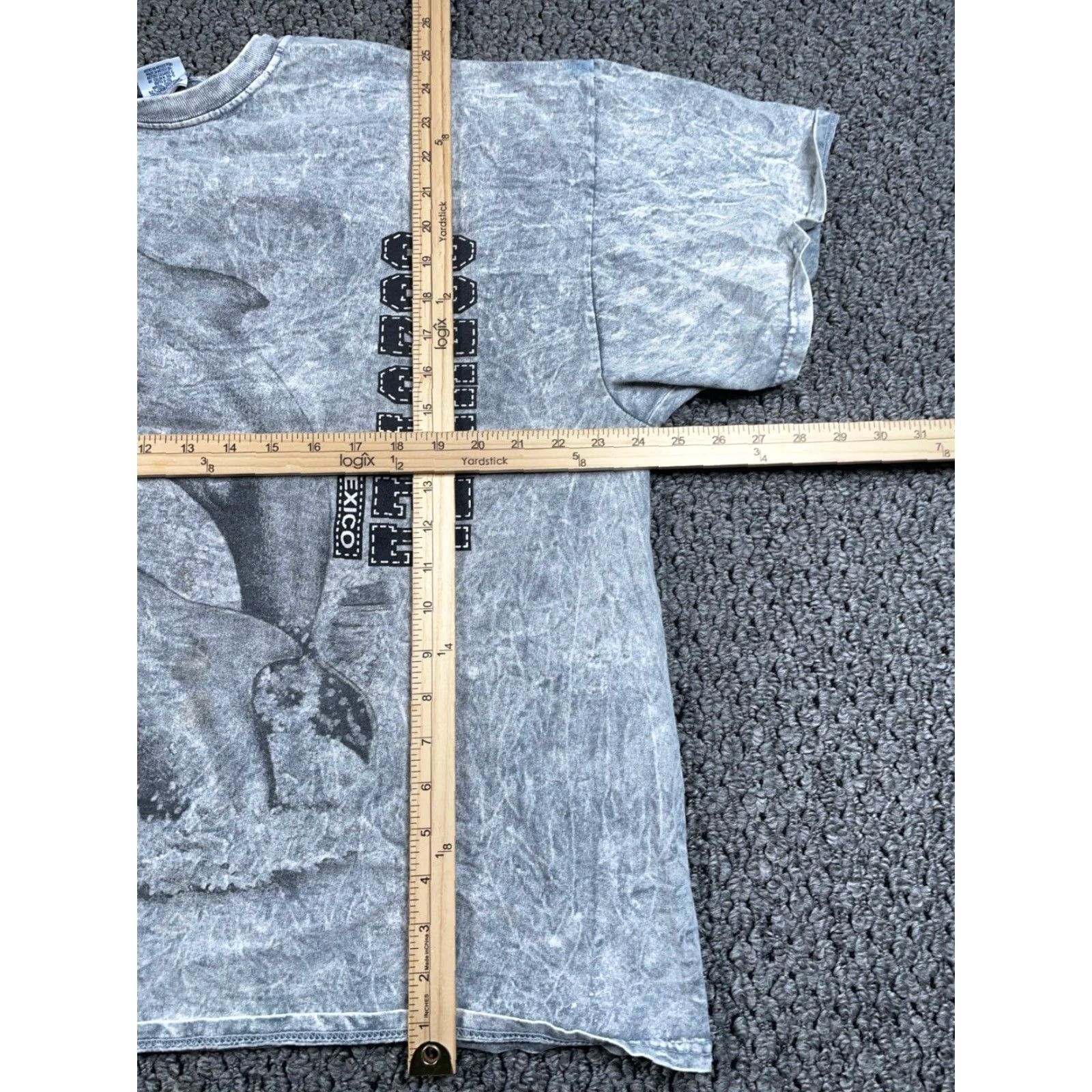 Nautica VINTAGE Cozumel Mexico Dolphin Print T-Shirt Adult 2XL Gray Tie Dye Nautical Retro Mens Size US XXL / EU 58 / 5 - 7 Thumbnail