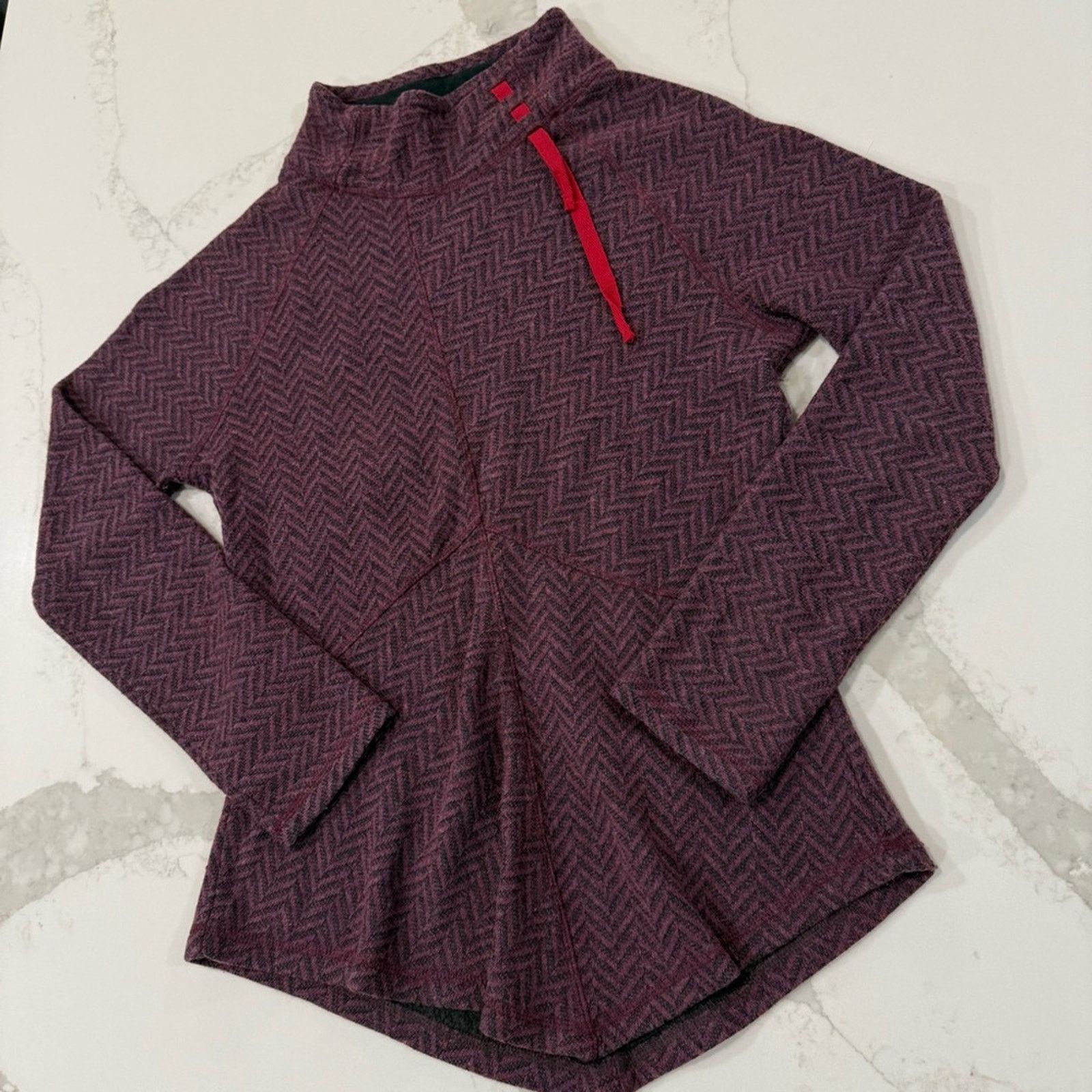 Prana Prana Funnel Neck Chevron Wool Blend Sweater Womens Medium Size M / US 6-8 / IT 42-44 - 2 Thumbnail