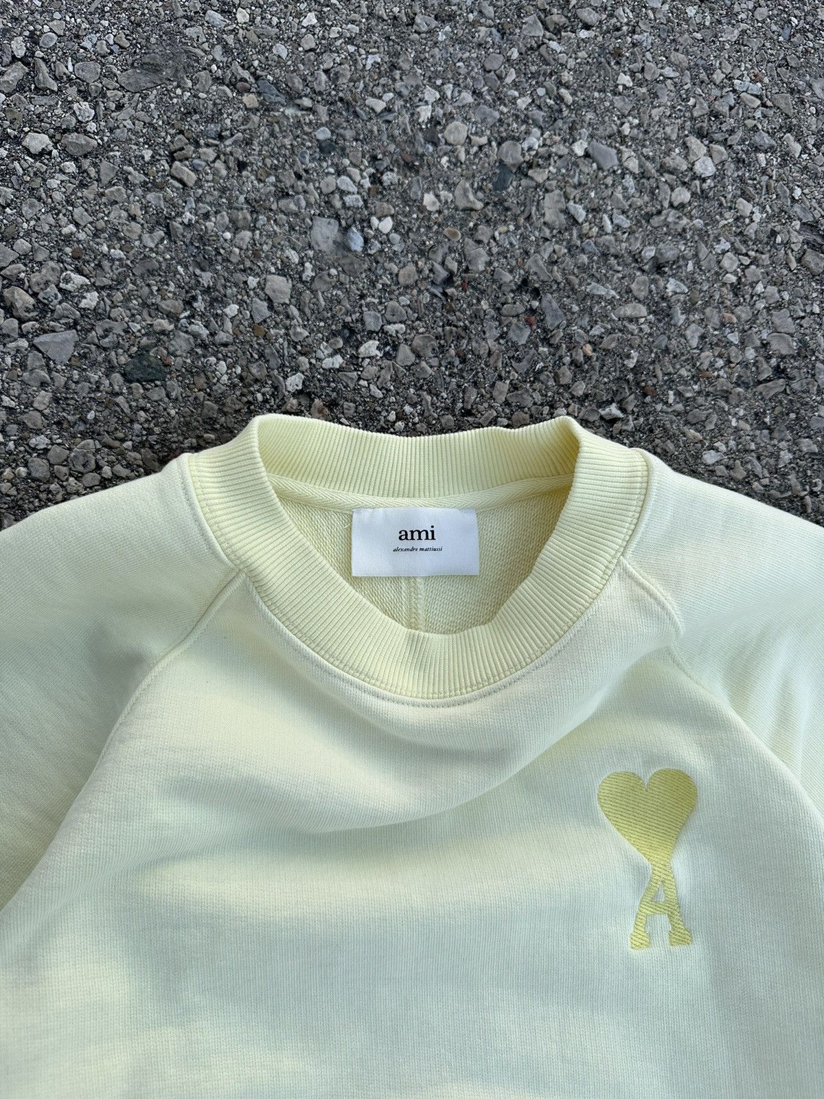 AMI Ami Heart Logo Lemon Sweatshirt Size US S / EU 44-46 / 1 - 4 Thumbnail