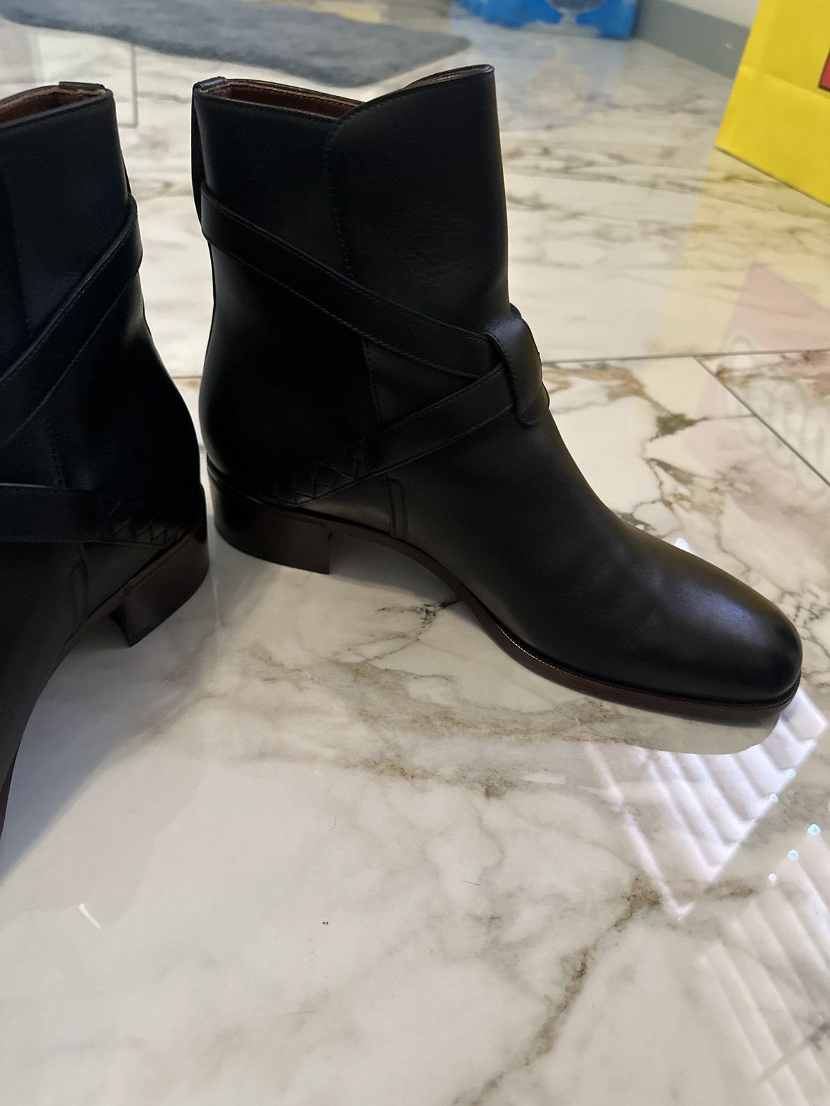 Bottega Veneta [FINAL DROP]Bottega Veneta black leather ankle boots Size US 9.5 / EU 42-43 - 4 Thumbnail