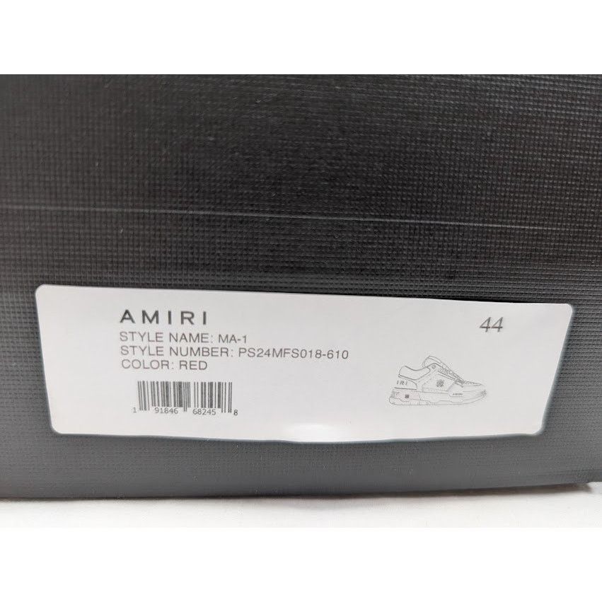 Amiri o1rshd1 Q:2 / MA-1 Low-Top Sneakers in White/ Red Size US 11 / EU 44 - 21 Thumbnail