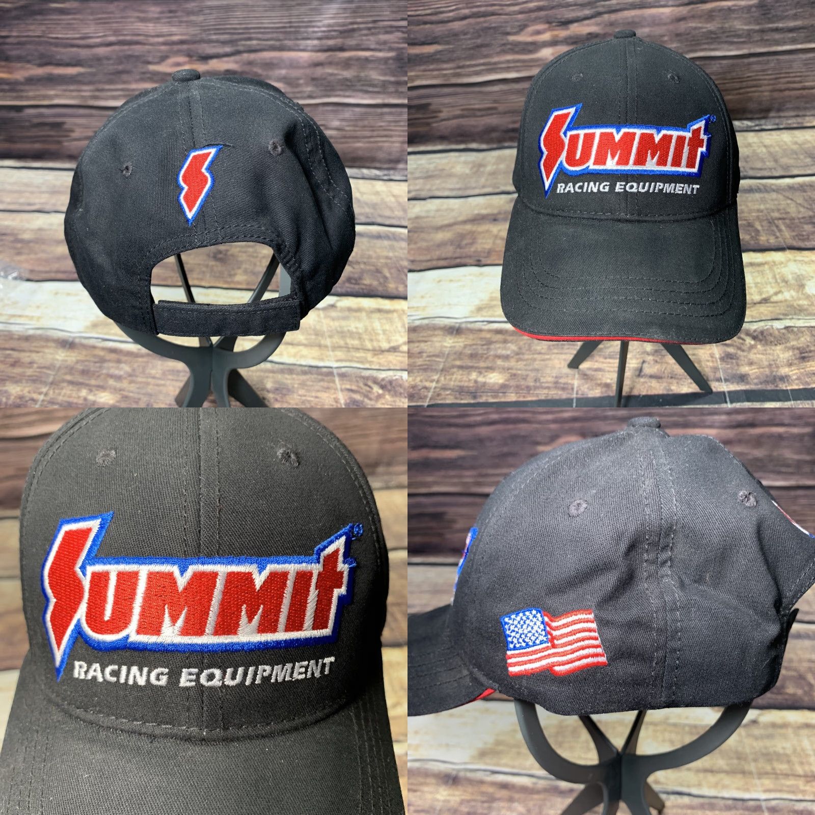 Vintage VINTAGE? No. SUMMIT Racing Equipment Adjustable Adult Baseball Ball Cap Hat Hot Rod Racing Size ONE SIZE - 8 Thumbnail