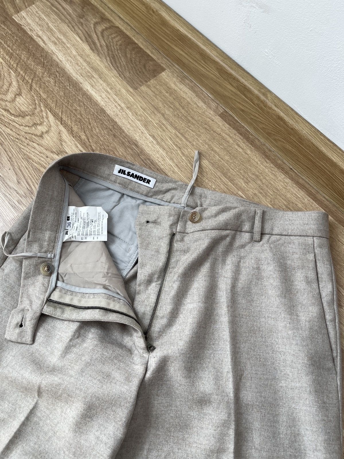 Jil Sander Jil Sander Women’s Wool Cashmere Beige Pants size 36 Italy Size 25" / US 0 / IT 36 - 6 Thumbnail