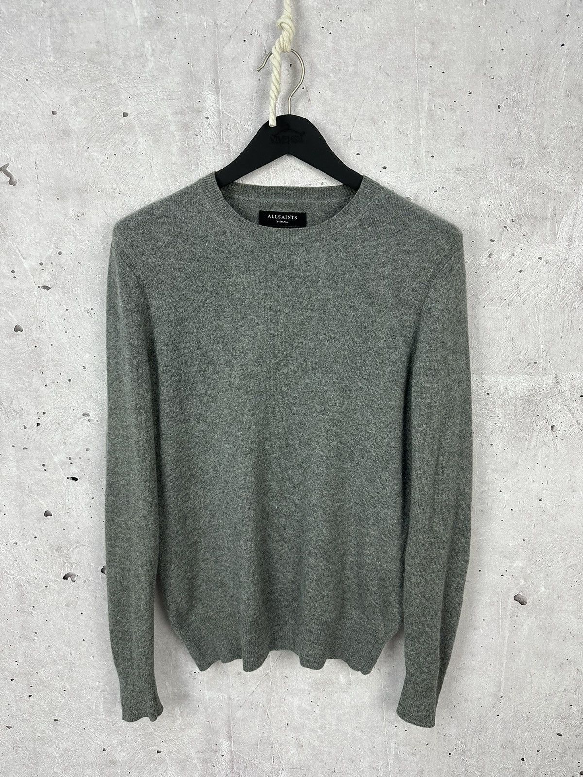 Allsaints × Vintage Allsaints Alec Crew Neck Grey Wool Long Sleeve Sweater Size US M / EU 48-50 / 2 - 1 Thumbnail