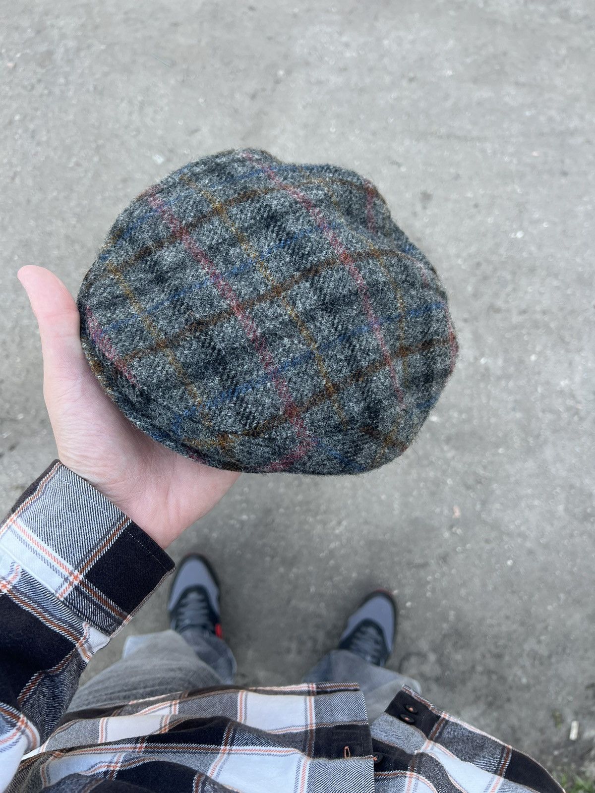 Harris Tweed × Vintage VERY RARE HARRIS TWEED KNIT RETRO CAP ENGLAND STYLE 90s Y2K Size ONE SIZE - 6 Thumbnail