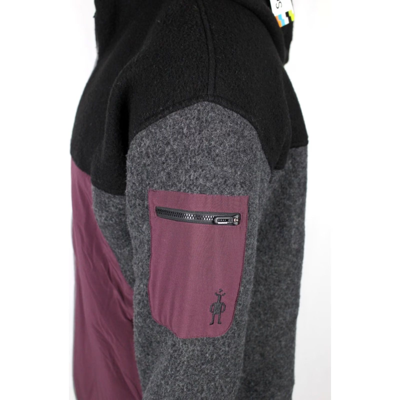 Smartwool SmartWool Men's Hudson Trail Full Zip Jacket Hoodie Wool Blend Charcoal Eggplant Size US L / EU 52-54 / 3 - 4 Thumbnail