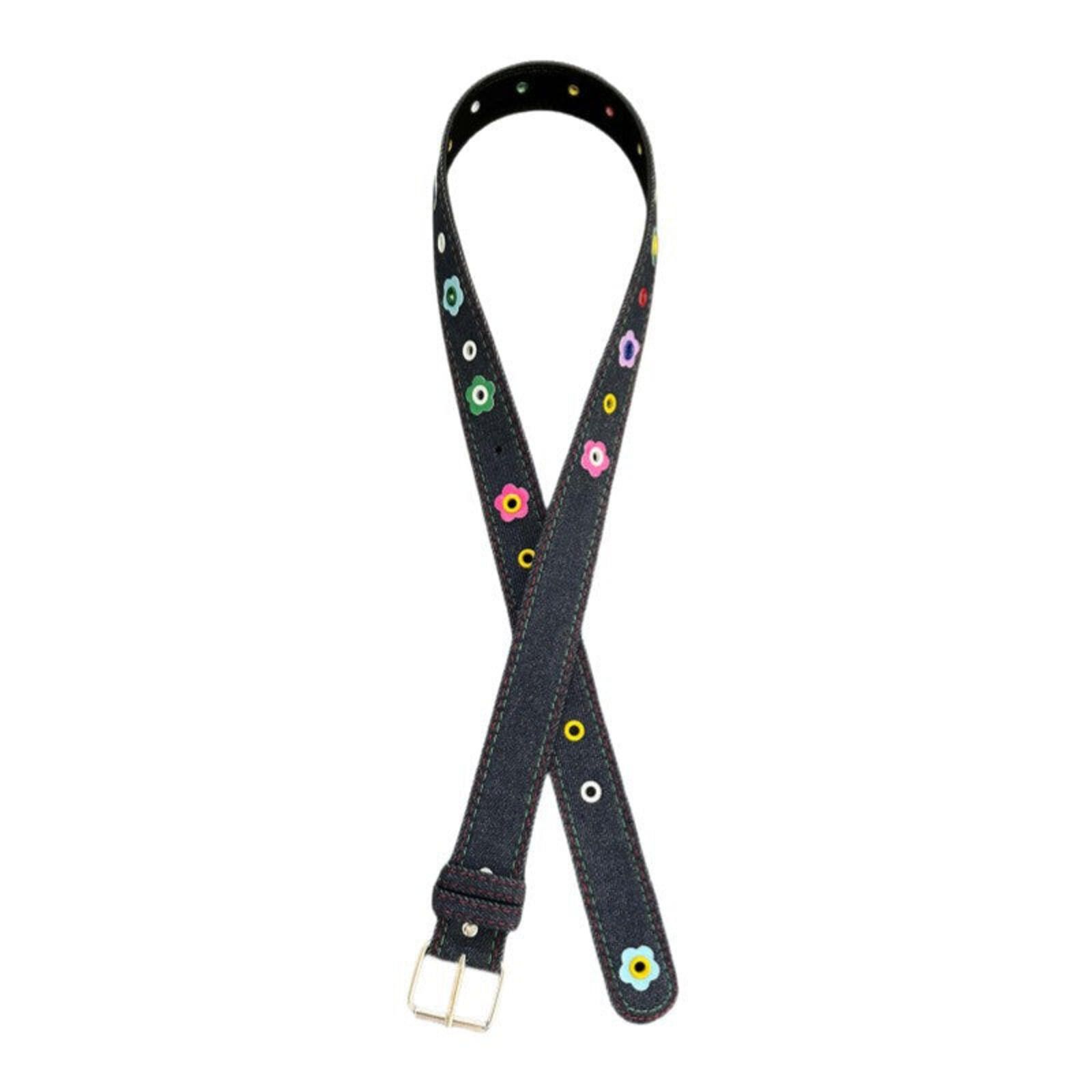 Other Blue Denim Floral Rivet Belt | Dopamine Y2K Street Size ONE SIZE - 5 Thumbnail