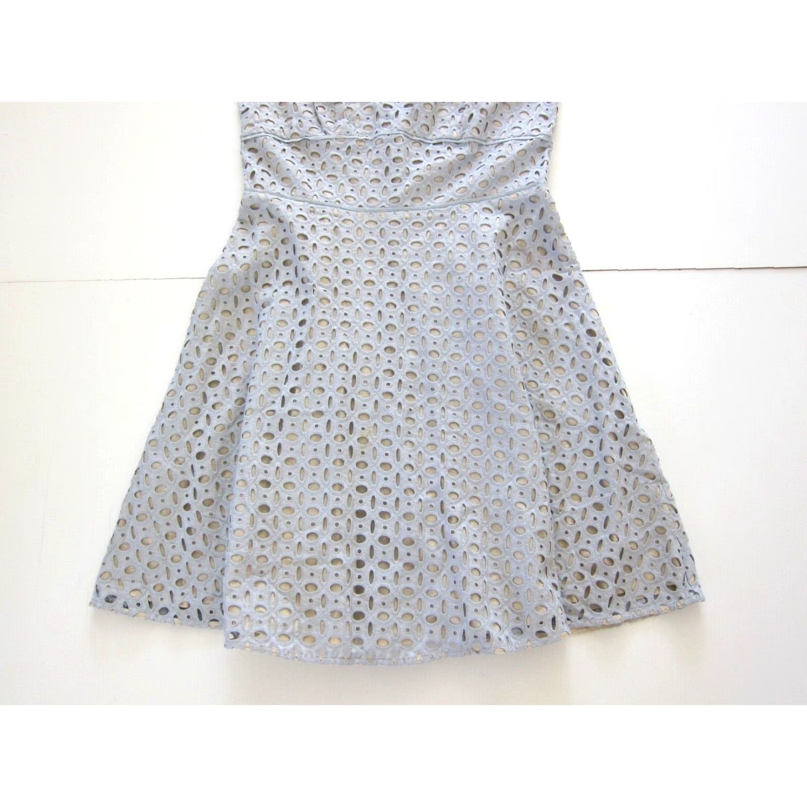 Loft Ann Taylor Loft Cotton Light Blue Floral Embroidered Sleeveless Tank Dress 4 Size S / US 4 / IT 40 - 8 Thumbnail