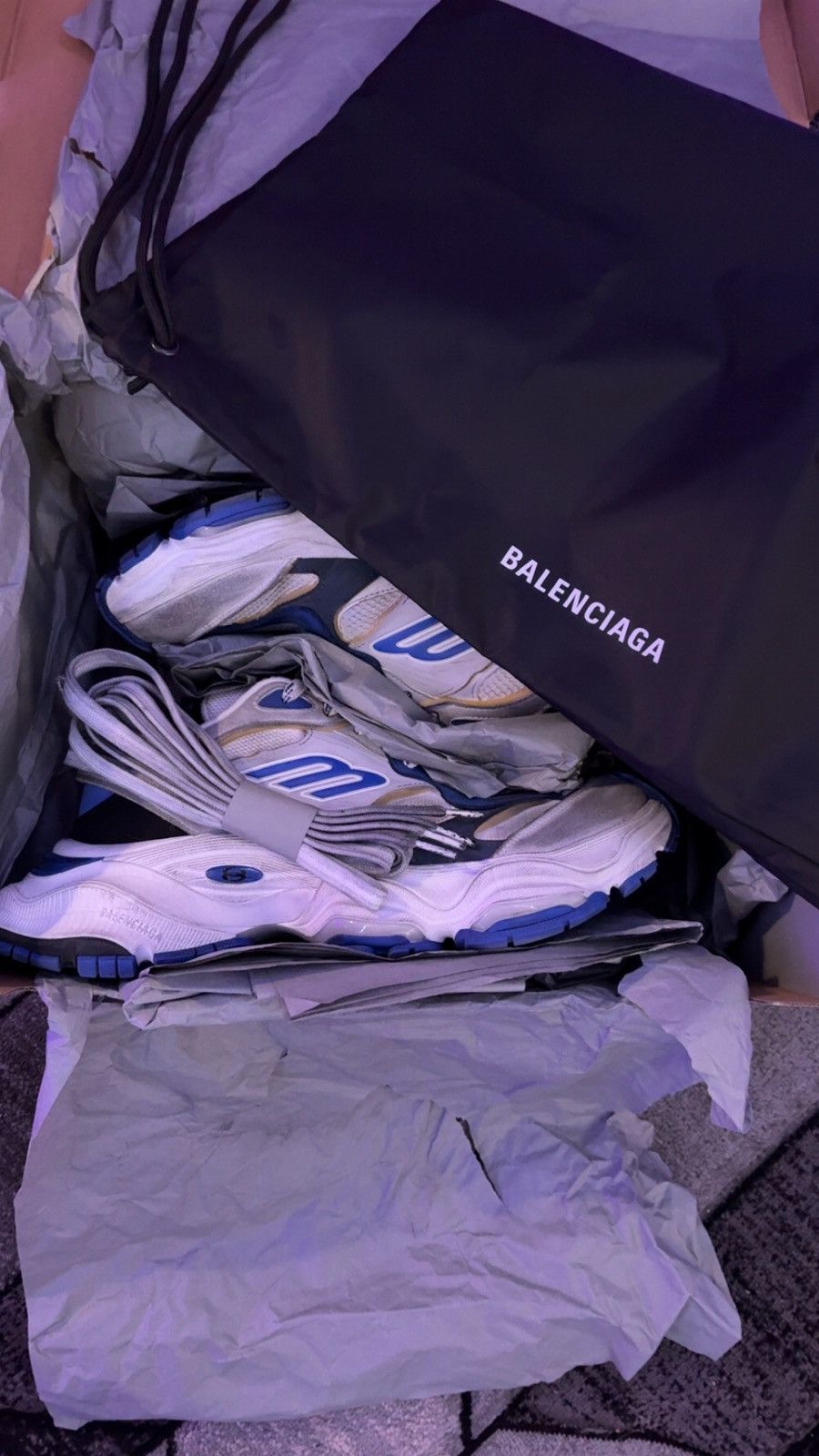 Balenciaga Balenciaga Cargo White/Blue Worn Once Size US 10 / EU 43 - 8 Thumbnail