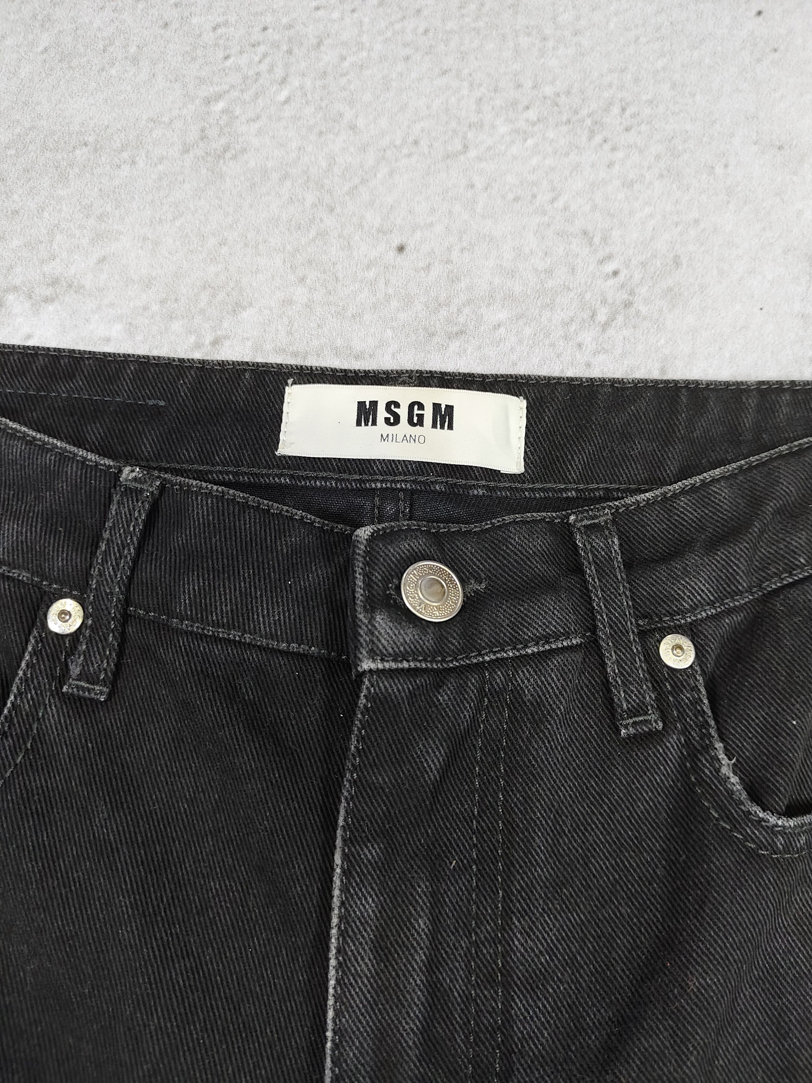 MSGM MSGM Milano- Logo Tape Side Stripe Cropped Jeans Size 30" / US 8 / IT 44 - 7 Thumbnail