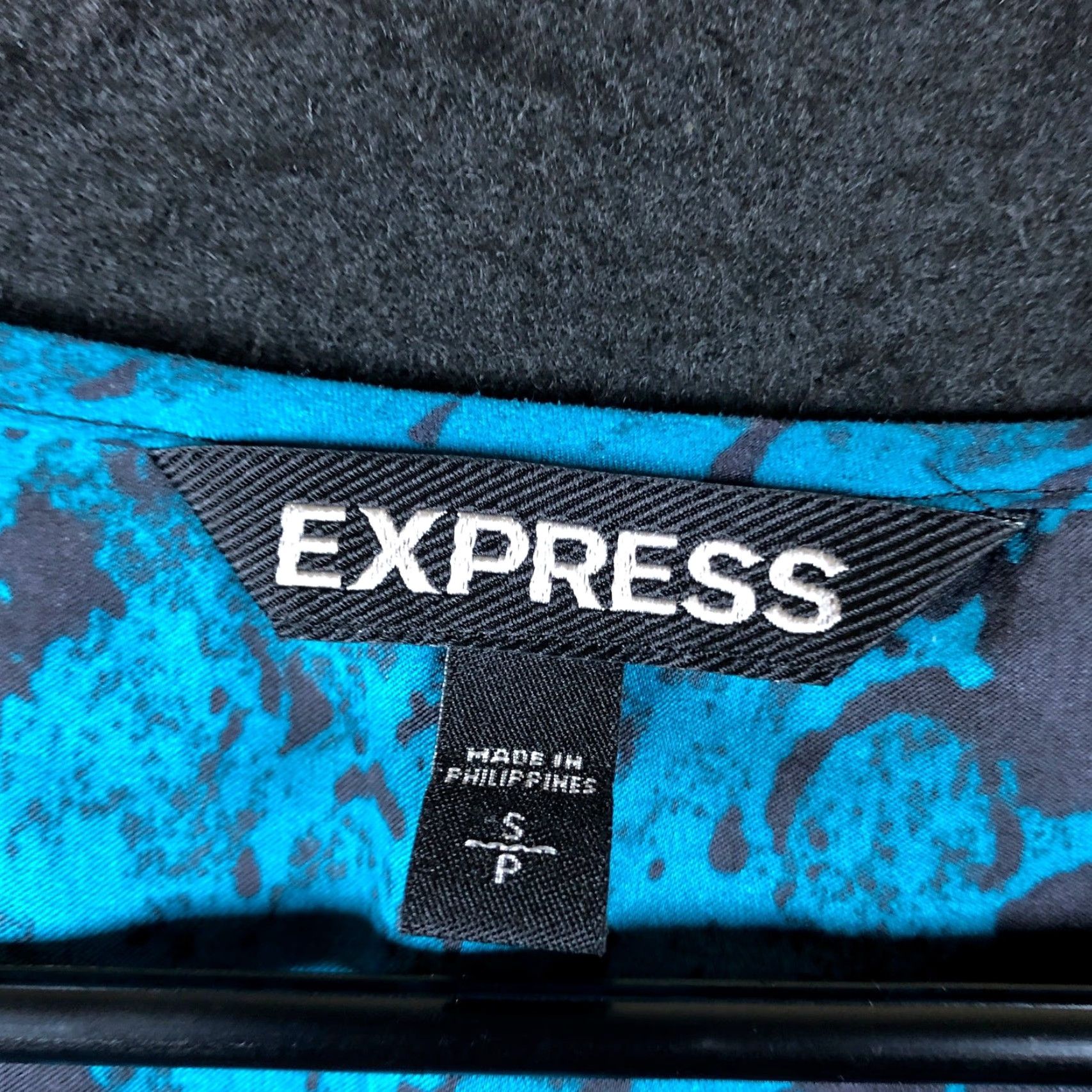Express Express Womens Dress Midi Black Printed Crew Short Sleeve Pockets S Size 28" / US 6 / IT 42 - 6 Thumbnail
