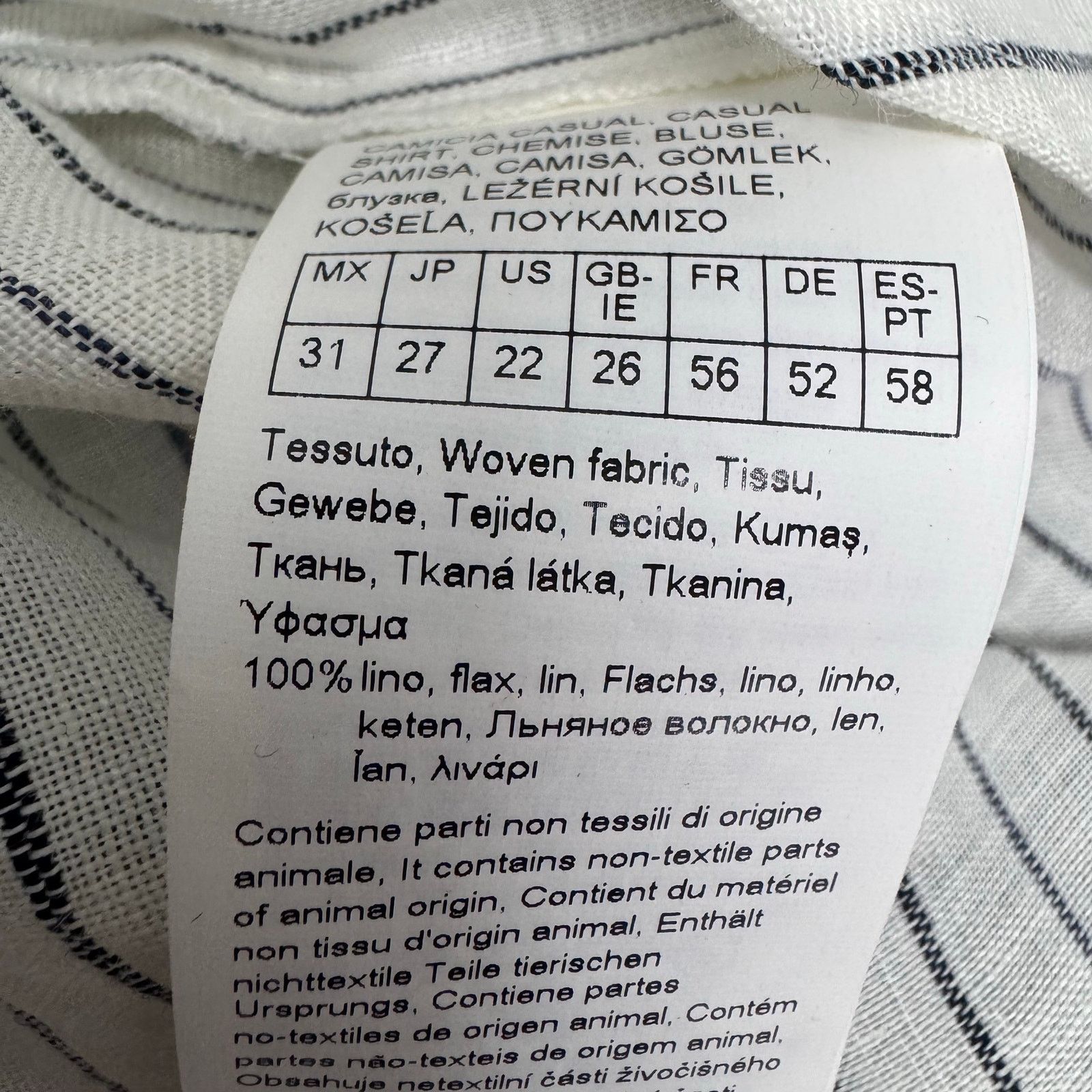 Marina Rinaldi Marina Rinaldi Federica Linen Button Up Striped PLUS US 24 Size 3XL / US 20-22 - 7 Thumbnail