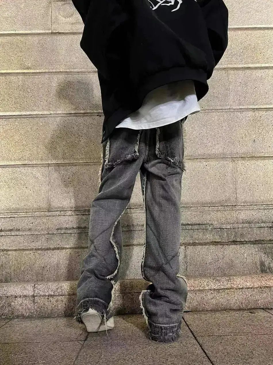 Japanese Brand Vintage patchwork baggy hip hop Y2K jeans Size US 30 / EU 46 - 3 Thumbnail