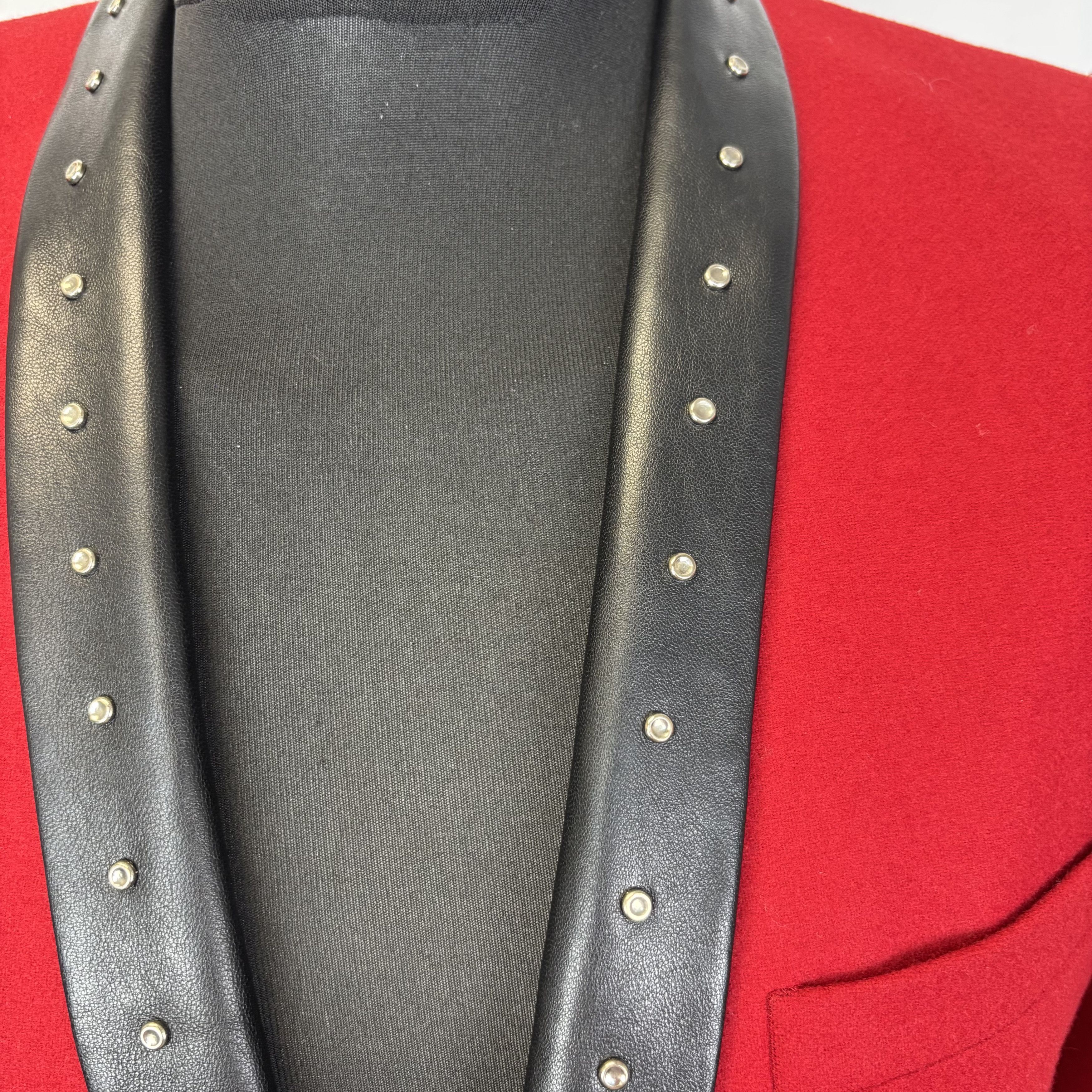 Saint Laurent Paris Saint Laurent Studded Collar Blazer Size 52R - 5 Thumbnail