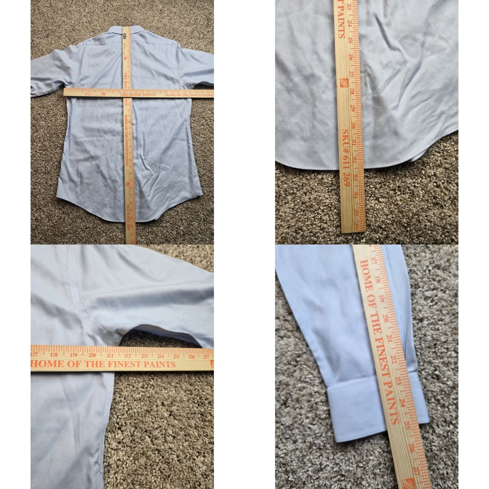 Brooks Brothers Brooks Brothers Regent Dress Shirt 15.5-4/5 Mens Blue Button Up Long Sleeve - Cotton, Non-Iron, Regular Fit, Classic, Casual, Business Size 42R - 8 Thumbnail