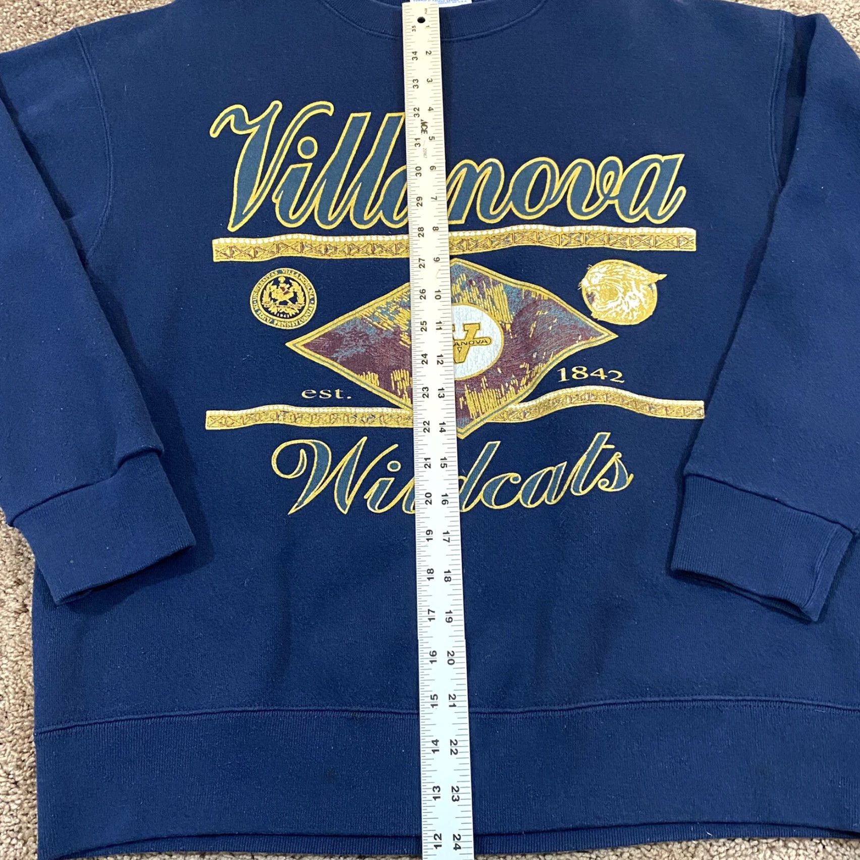 Vintage VINTAGE Villanova Sweatshirt Womens M Blue Crewneck Crable Sportswear 90s Pullover Size M / US 6-8 / IT 42-44 - 4 Thumbnail