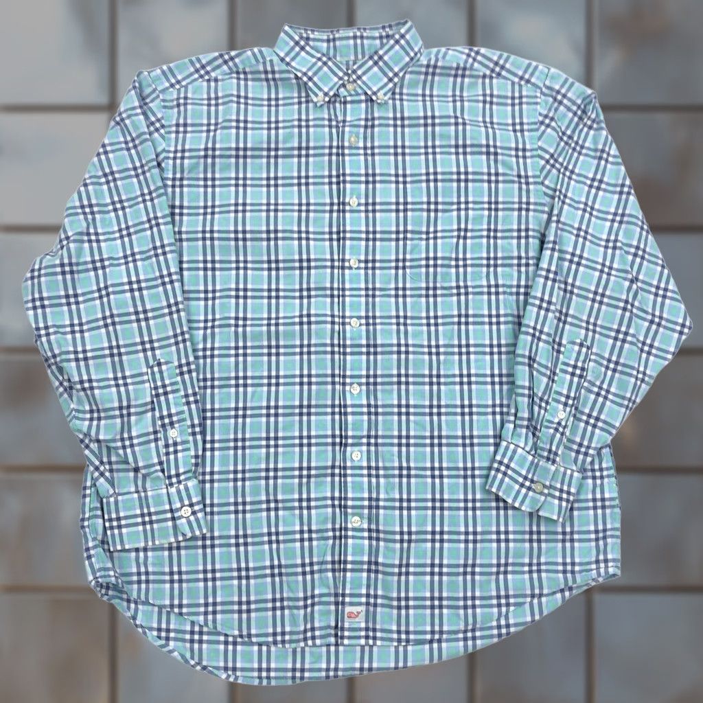 Vineyard Vines Vineyard Vines Murray Shirt Plaid Button-Down Long Sleeve XL Men’s Blue Size US XL / EU 56 / 4 - 1 Thumbnail