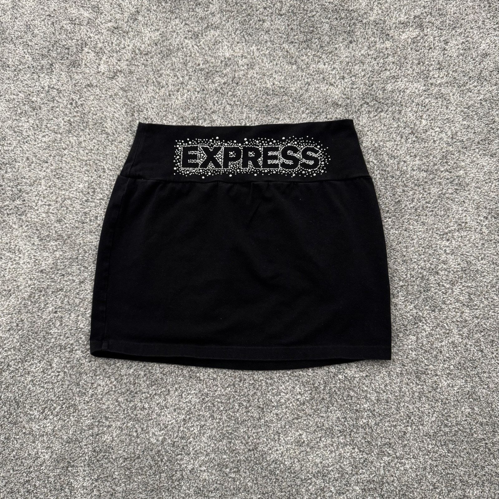 Express Express Mini Skirt S Rhinestones Embellished Y2K Inspired Size 26" / US 2 / IT 38 - 1 Thumbnail