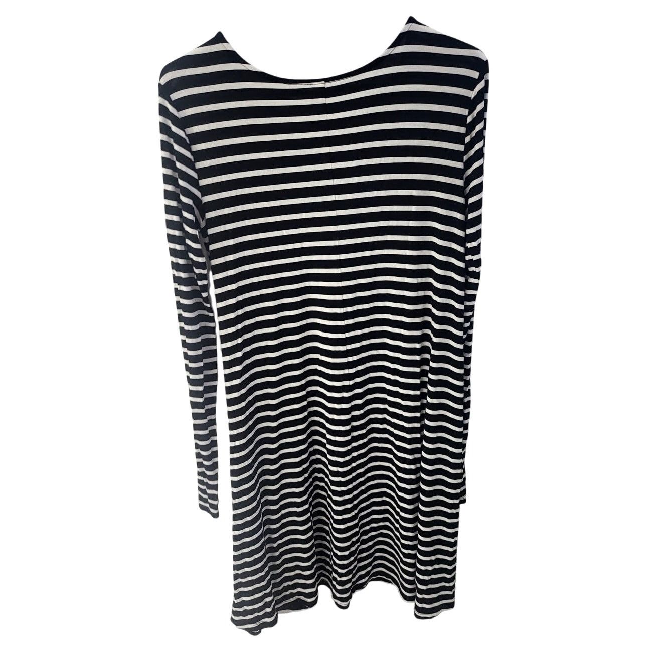 Old Navy Old Navy B&W Striped Short Sleeve Jersey Dress - Medium Size M / US 6-8 / IT 42-44 - 2 Thumbnail