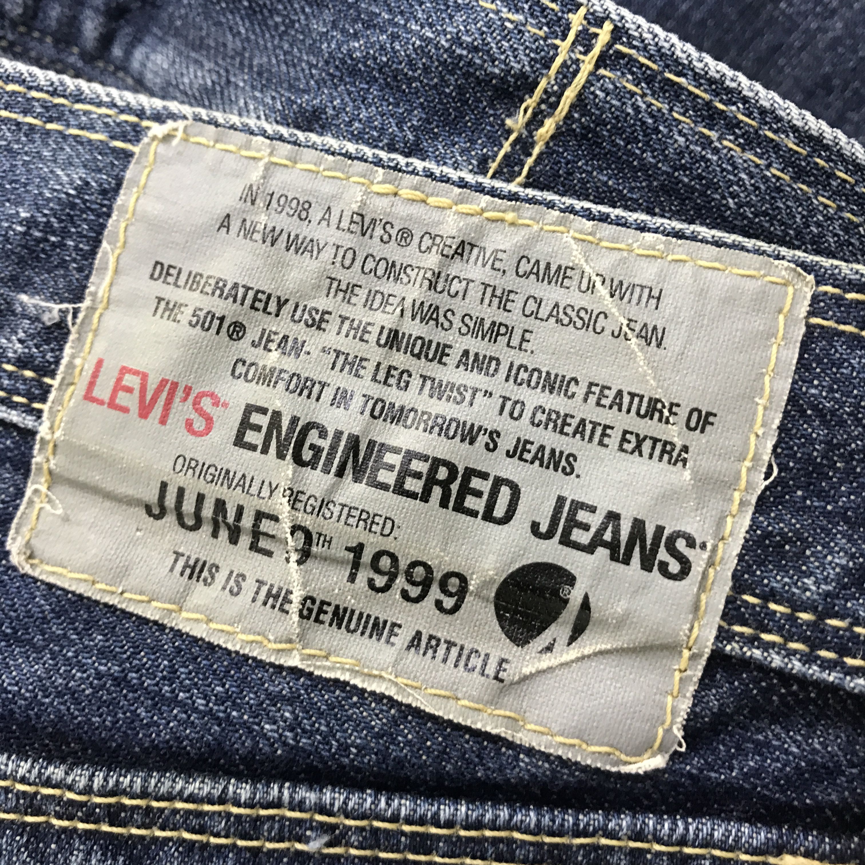 Levi's Vintage Clothing DENIM LEVIS DISTRESSED PANTS JEANS k118b9 Size US 33 - 15 Thumbnail