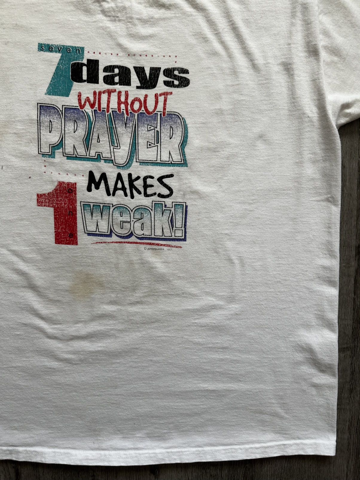Vintage 90s Vintage Prayer Jesus Springfield Shirt Size US XL / EU 56 / 4 - 2 Thumbnail
