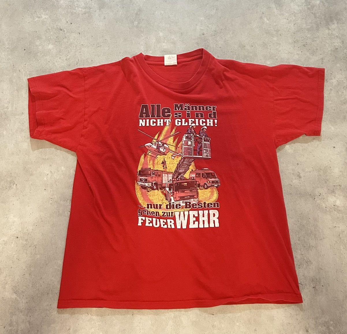 Vintage Vintage firefighter tee Size US XL / EU 56 / 4 - 1 Thumbnail