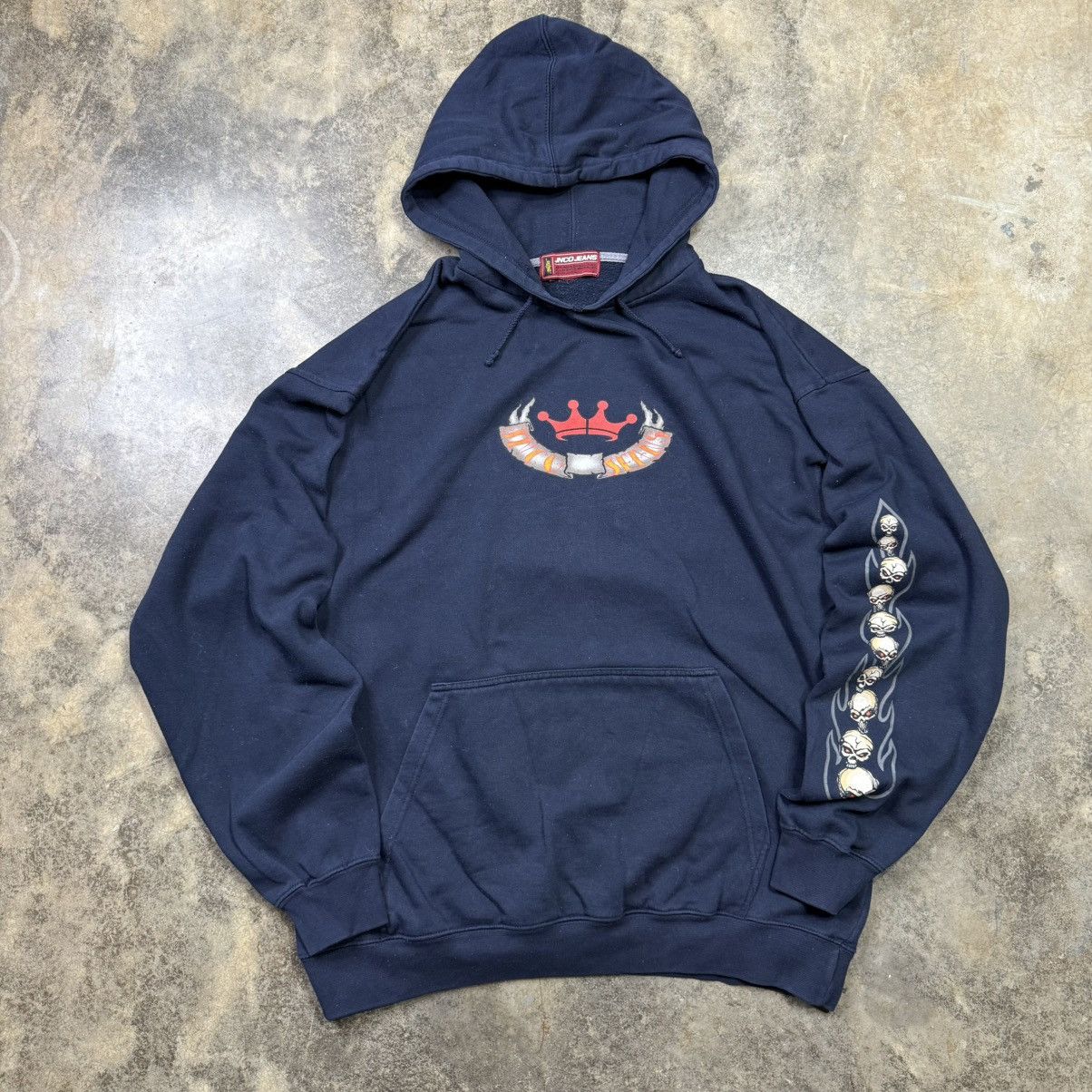 JNCO vintage jnco jeans flaming skull baggy skull hoodie Size US XL / EU 56 / 4 - 6 Thumbnail