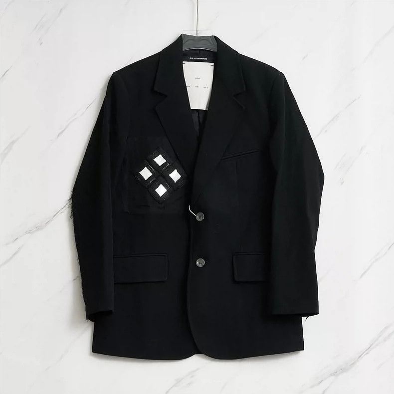 Song For The Mute Song For The Mute Pure black decal suit Size 46R - 1 Thumbnail