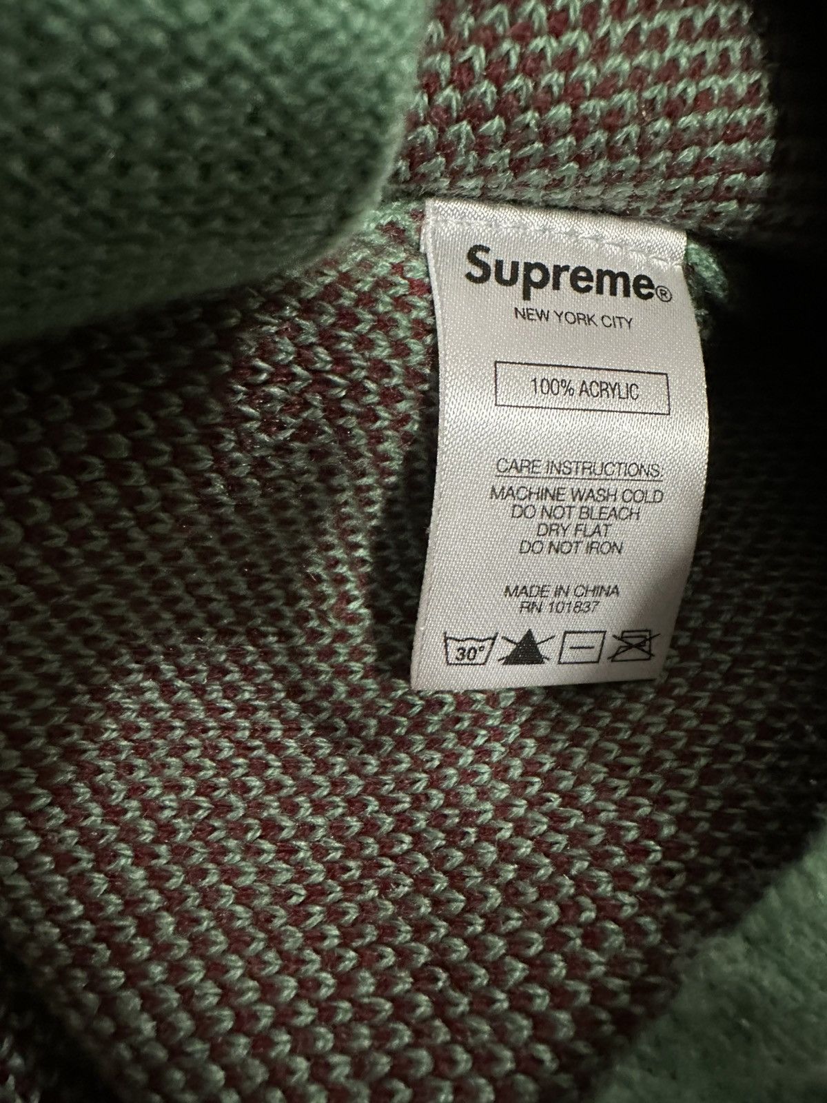 Supreme Supreme Brushed Checkerboard Cardigan - Mint, Medium Size US M / EU 48-50 / 2 - 4 Thumbnail