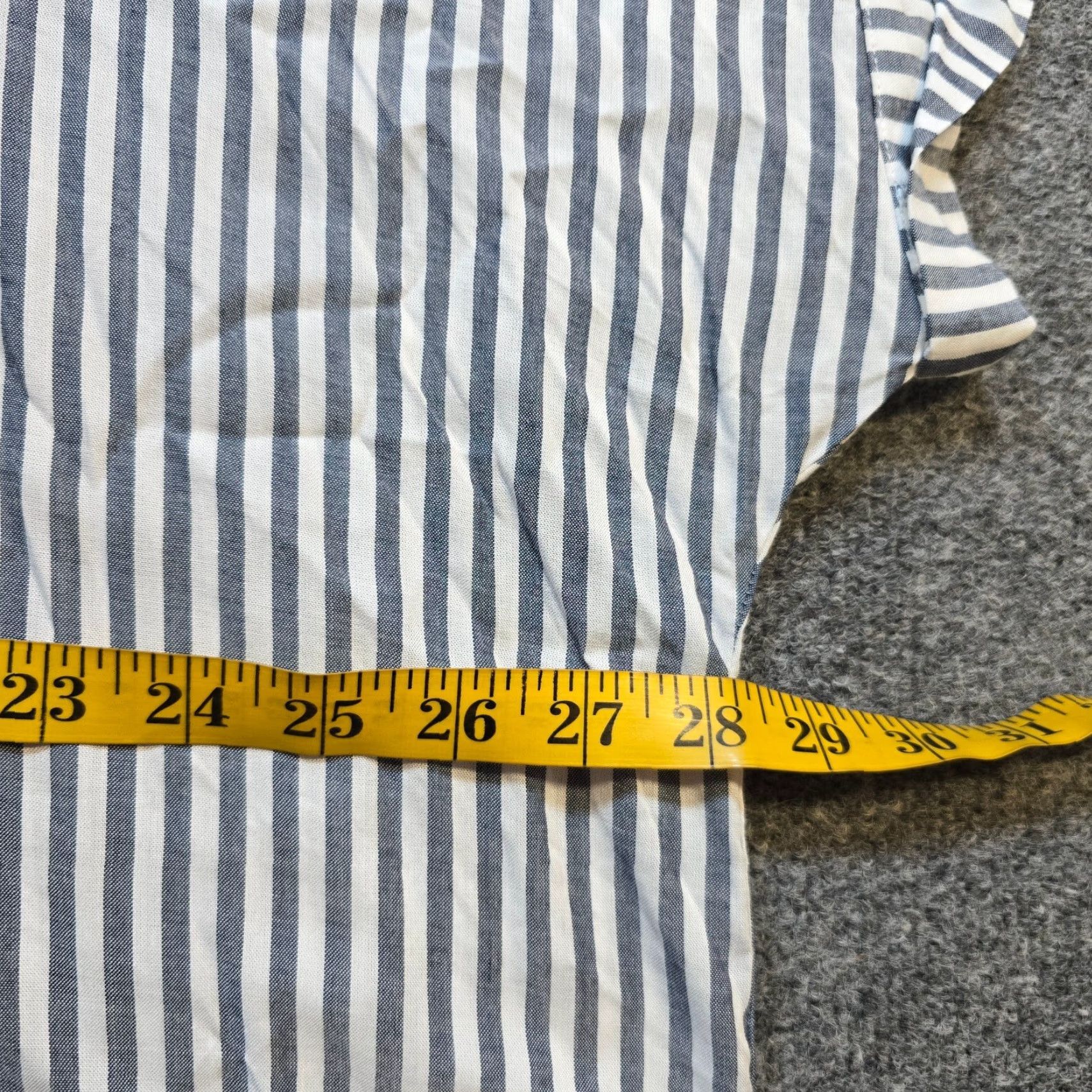 Vintage Jane & Delancey Shirt Women 2X Blue White Striped V Neck Boxy Casual Beachy Size XXL / US 16-18 / IT 52-54 - 5 Thumbnail