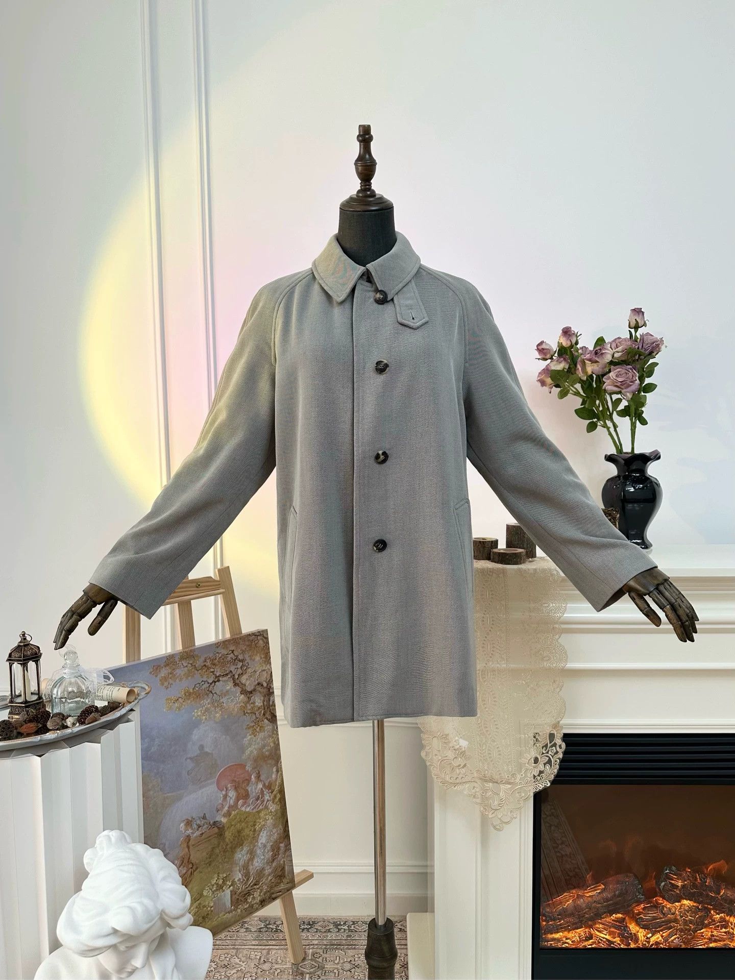 Hermes Hermès Margiela midlength gray coat women's 34 Size XS / US 0-2 / IT 36-38 - 4 Thumbnail