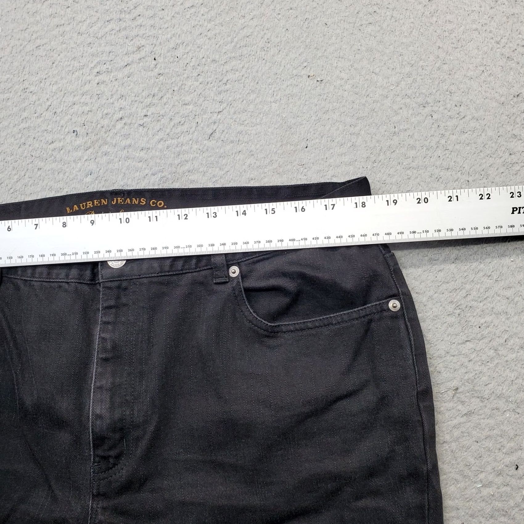 Denime Lauren Jeans Co. Bootcut Jeans Womens 16 Black Denim Y2k Streetwear Shirt Size 38" / US 16 / IT 52 - 6 Thumbnail