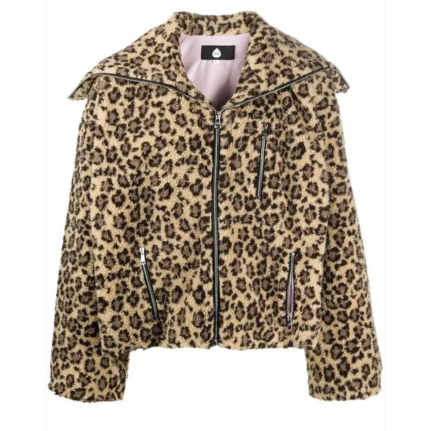 NWT DUO LTD Zinko Cheetah Print Fuzzy Long Sleeve Jacket L