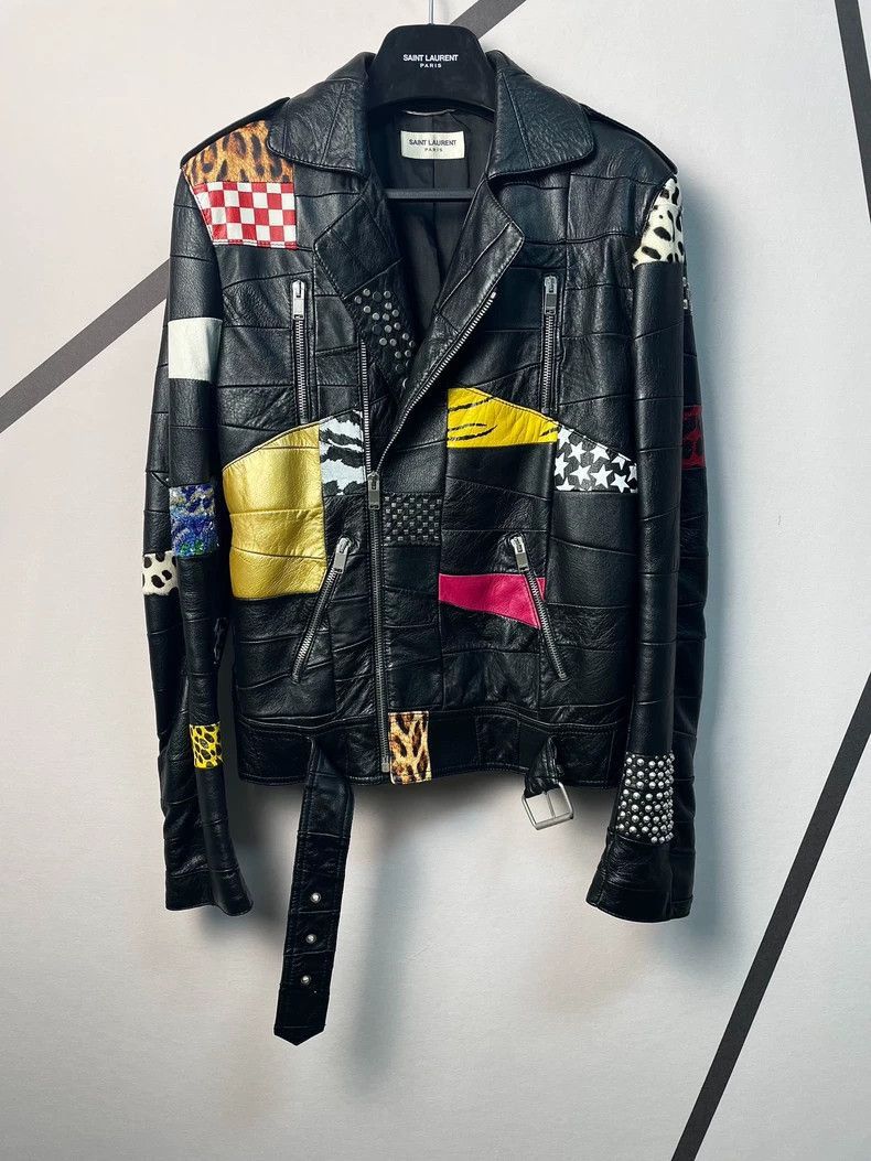 Saint Laurent Paris Saint Laurent Paris Multi element splicing leather jacket-2 Size US S / EU 44-46 / 1 - 1 Thumbnail