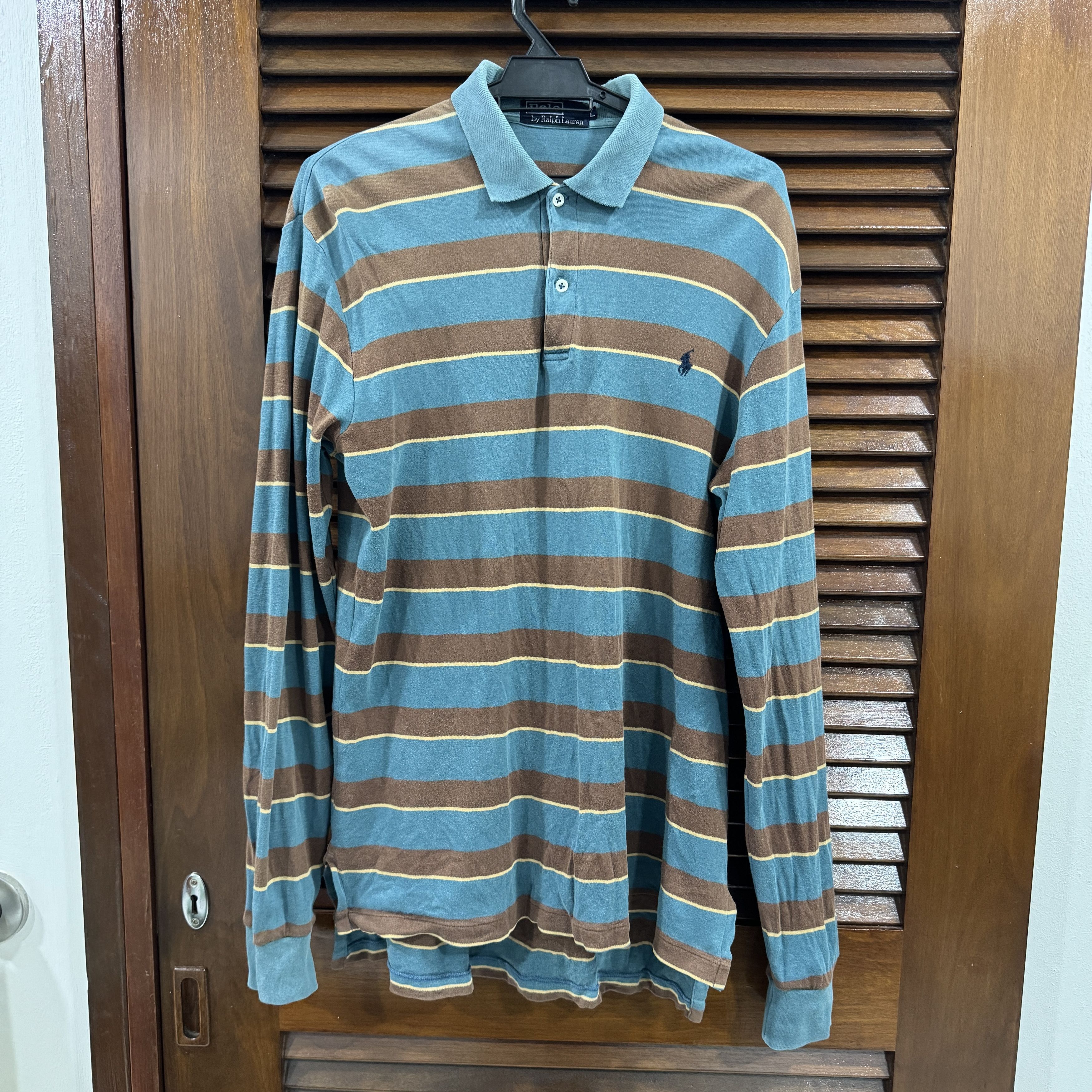 Polo Ralph Lauren Polo by Ralph Lauren Rugby Striped Long Sleeve Polo Shirt Size US L / EU 52-54 / 3 - 1 Thumbnail