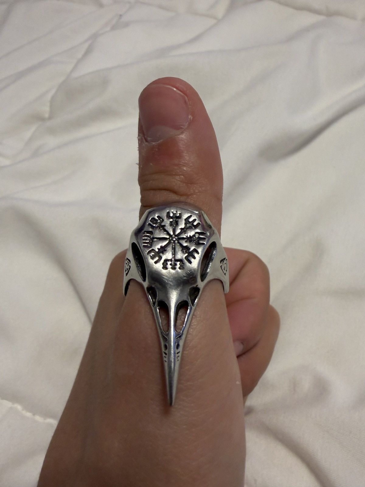 Other Silver Stainless Steel 6 Biker Rings Size 7-10 Skulls Goth Size ONE SIZE - 8 Thumbnail