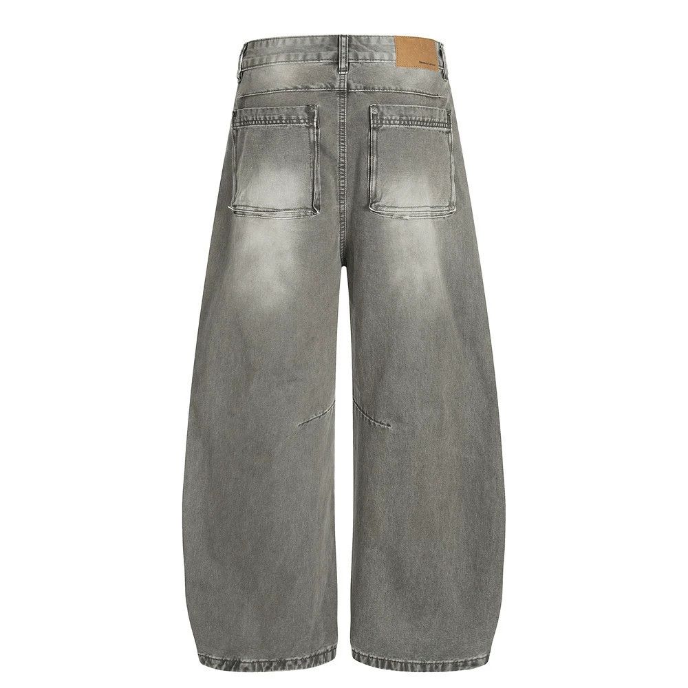 Jean Heavy washed vintage American retro loose scimitar jeans Size US 32 / EU 48 - 2 Thumbnail