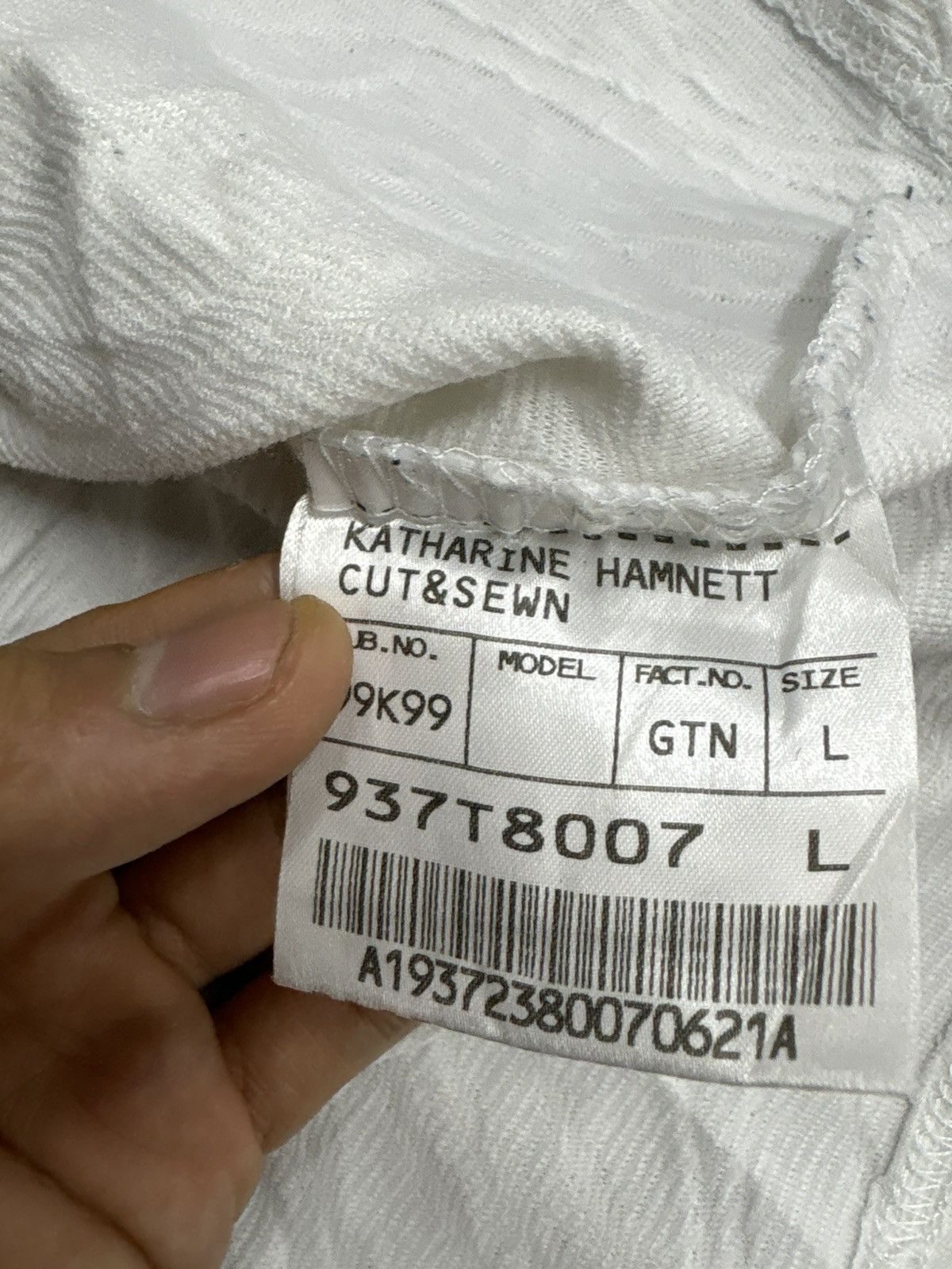 Katharine Hamnett London Katharine Hamnett London V-neck short-sleeve 3D Knitted Size US L / EU 52-54 / 3 - 5 Thumbnail