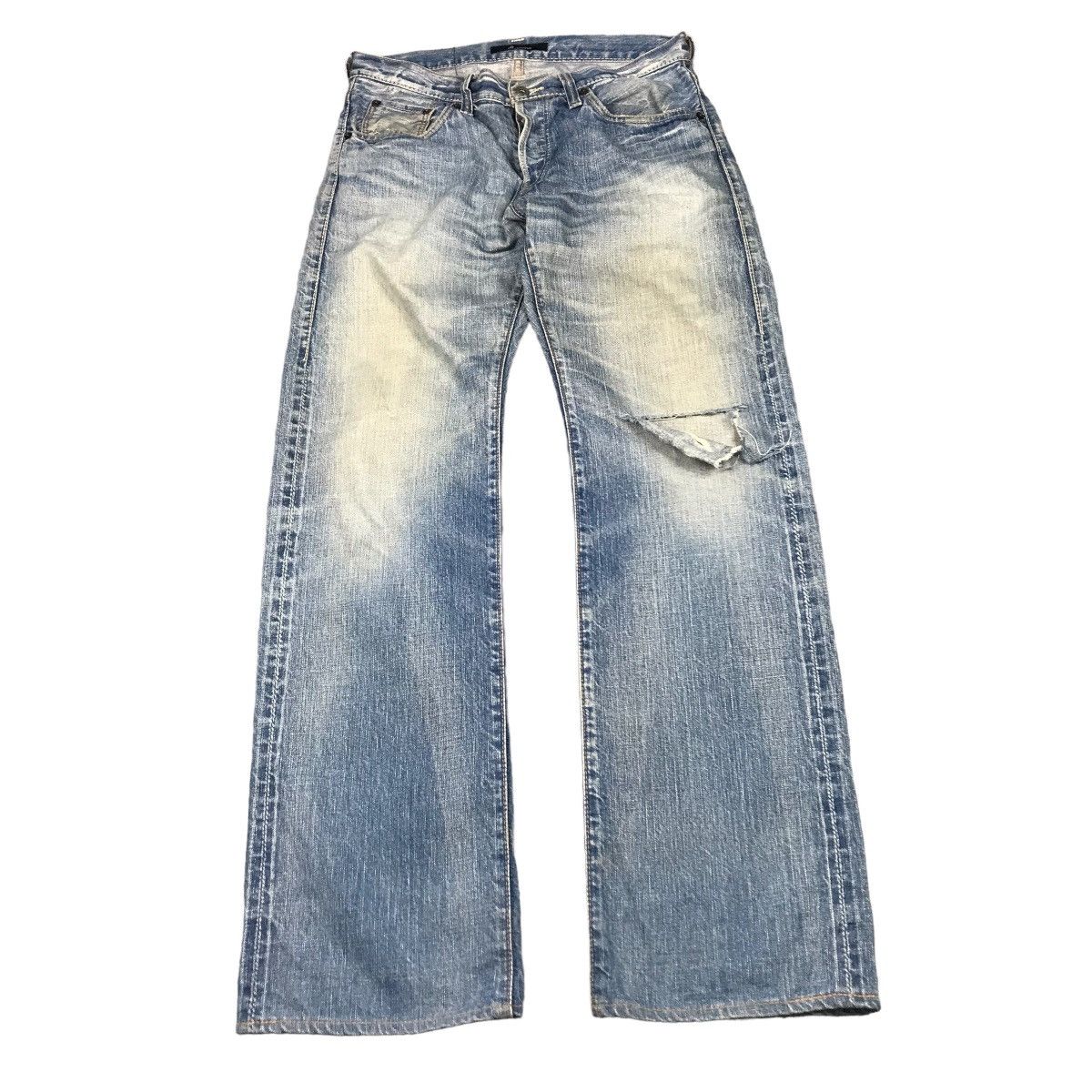 Japanese Brand × Johnbull JOHN BULL DISTRESSED DENIM RARE DENIM PANTS 145 Size US 30 / EU 46 - 1 Thumbnail