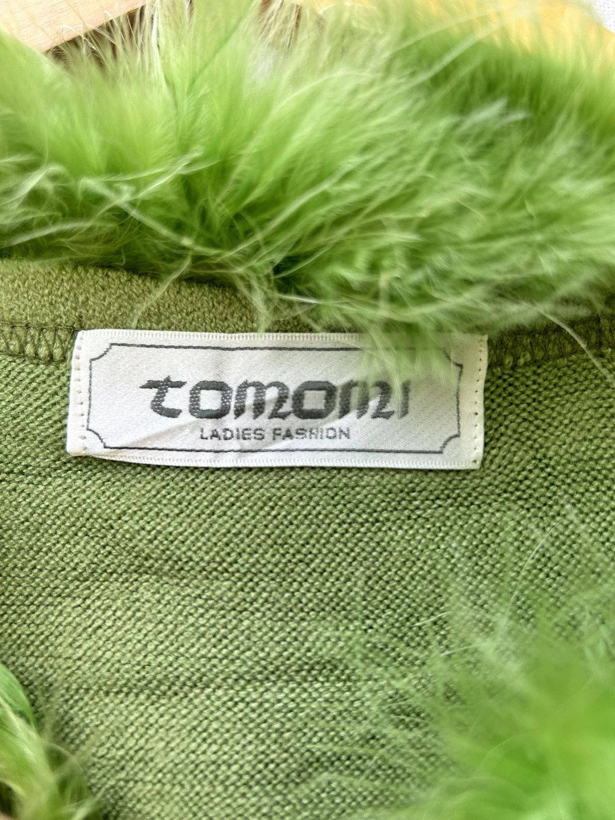 If Six Was Nine × Japanese Brand 💸BINDINGOFFER💸Japanese knit tomomi fur collar green style Size US S / EU 44-46 / 1 - 5 Thumbnail