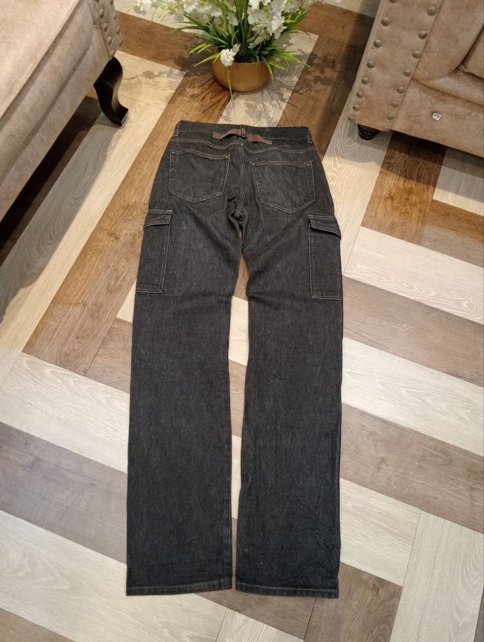 Gucci VINTAGE GUCCI BUCKLE BACK CARGO SELVEDGE JEANS Size US 30 / EU 46 - 15 Thumbnail
