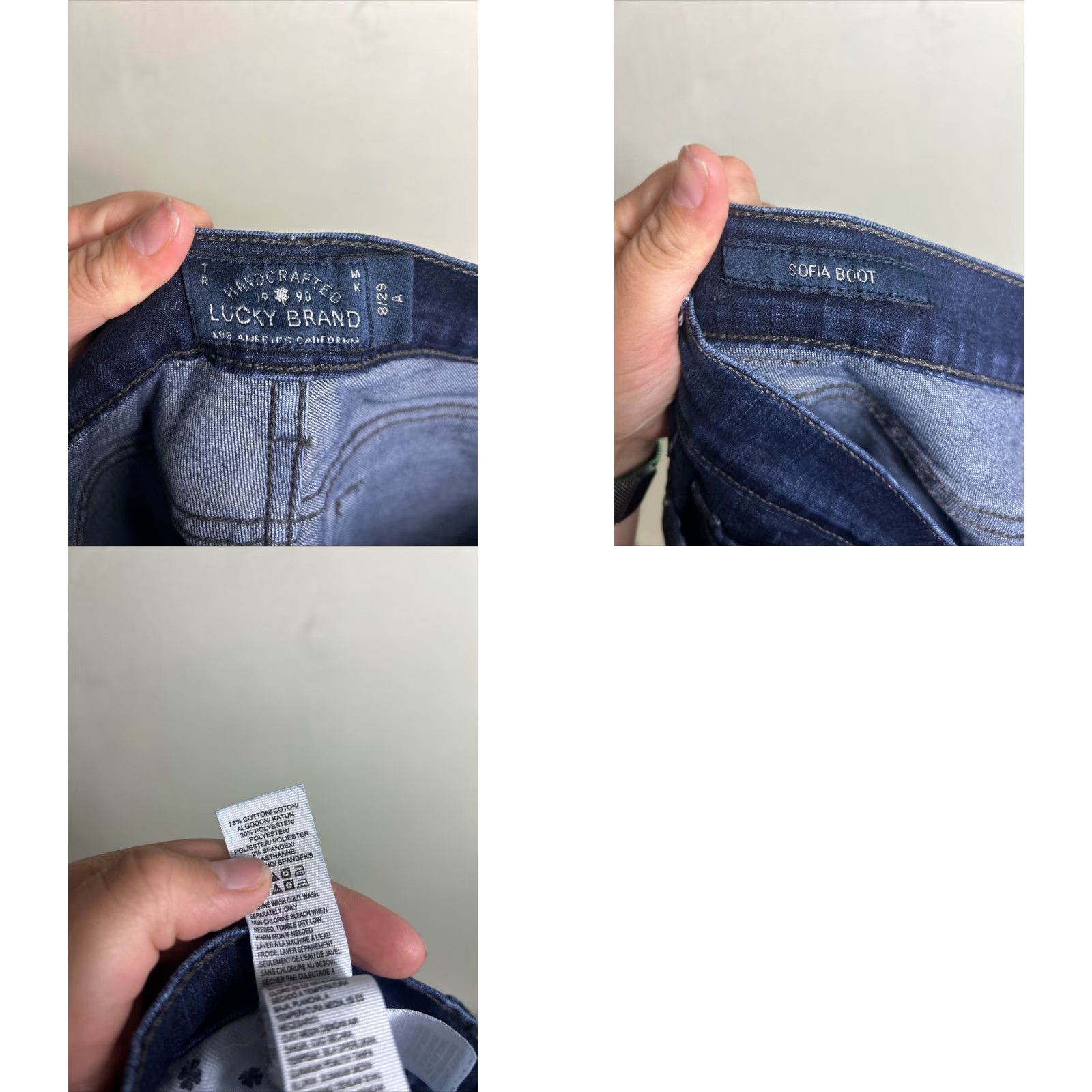 Lucky Brand Lucky Brand Sofia Boot Dark Wash Jeans 8 Regular Women 8 Dark Blue Bootcut 30x30 Size 30" / US 8 / IT 44 - 9 Thumbnail