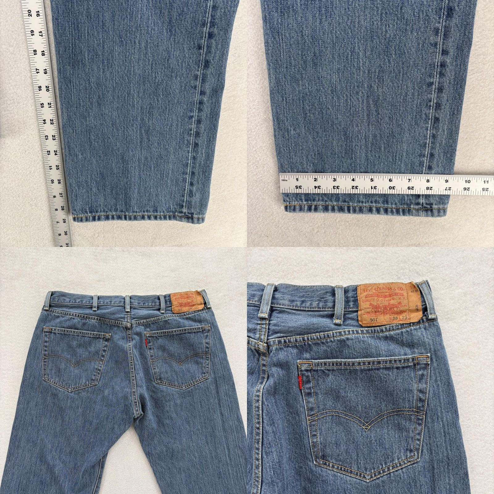 Levi's VINTAGE Levi's 501 Jeans Mens 38x29 Blue Regular Straight Denim Button Fly Y2K Size US 38 / EU 54 - 8 Thumbnail