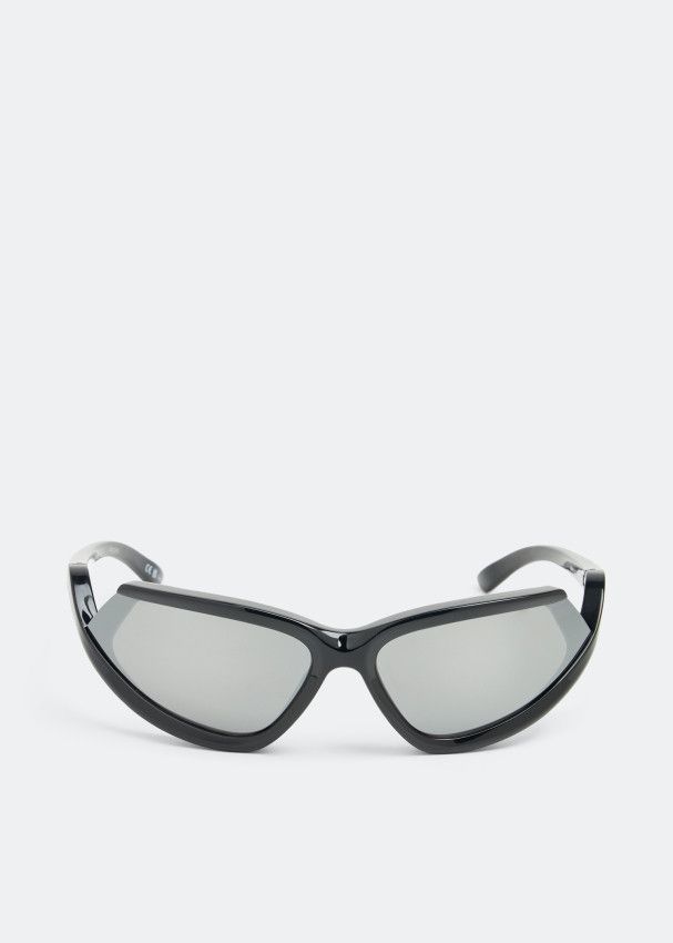 Balenciaga o1mt1gz0325 Size: OS / Side Xpander Cat Sunglasses in Black Size ONE SIZE - 1 Thumbnail