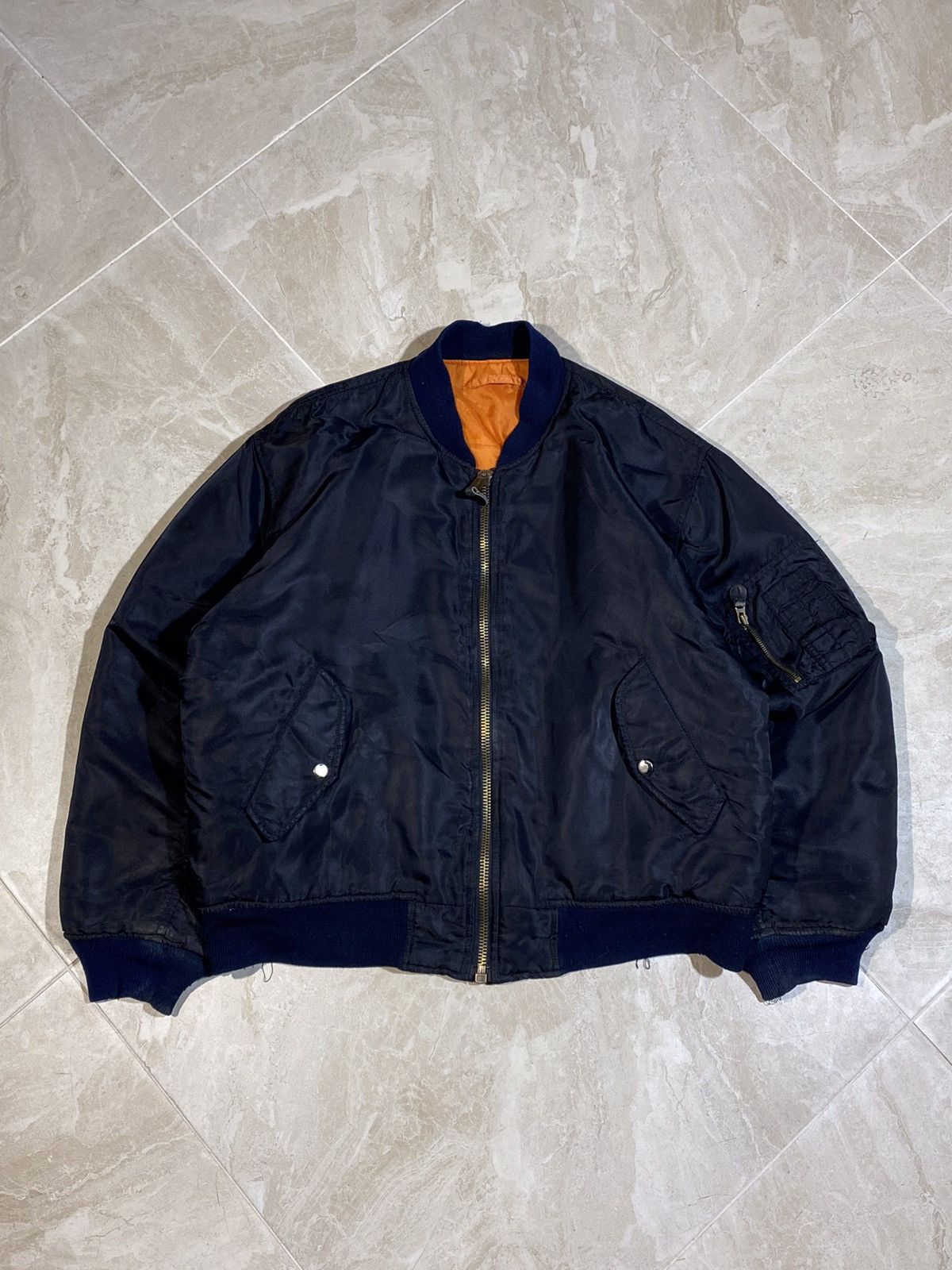 Vintage Vintage MA 1 Flyer Intermediate Military Bomber Jacket | Grailed