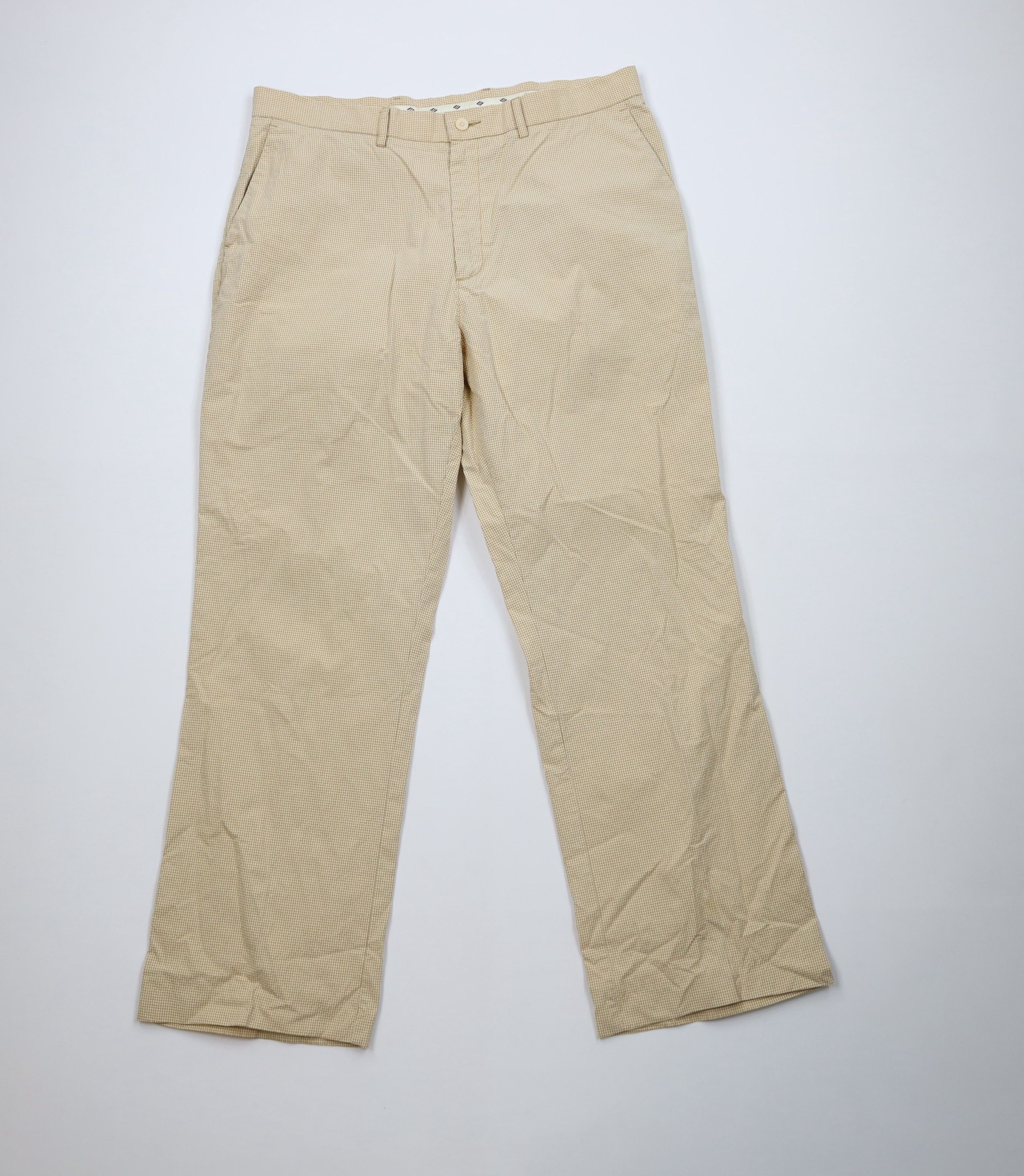 Vintage Vintage 90s Streetwear Wide Leg Chino Pants Beige Plaid Size US 36 / EU 52 - 1 Thumbnail