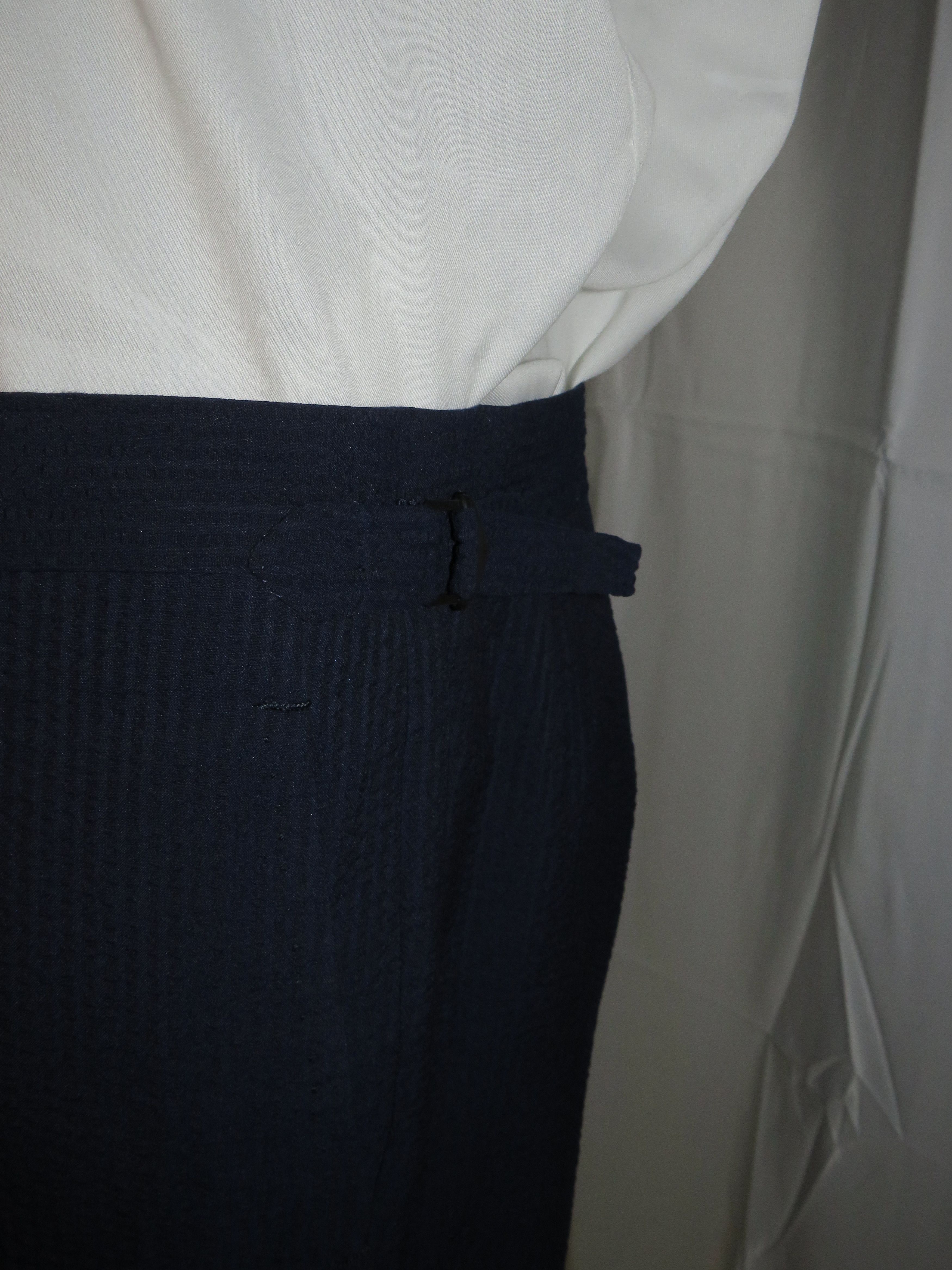 Other J. Meuser Loro Piana Super 150 Bespoke Blue Seersucker Suit Size 38R - 15 Thumbnail