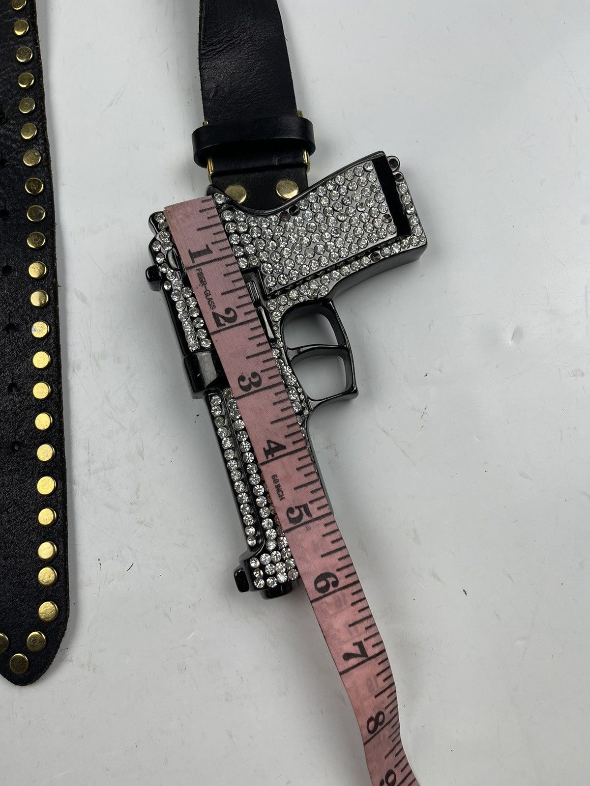 Seditionaries super rare big gun buckle studded leather belt tc51 Size 40 - 10 Thumbnail